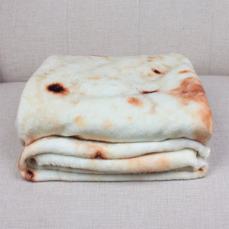 Funny round Corn Tortilla Blanket Multi-Size Soft Warm Throw Blanket for Sofa, Office, Bed, Camping Traveling Soft Flannel Wrap