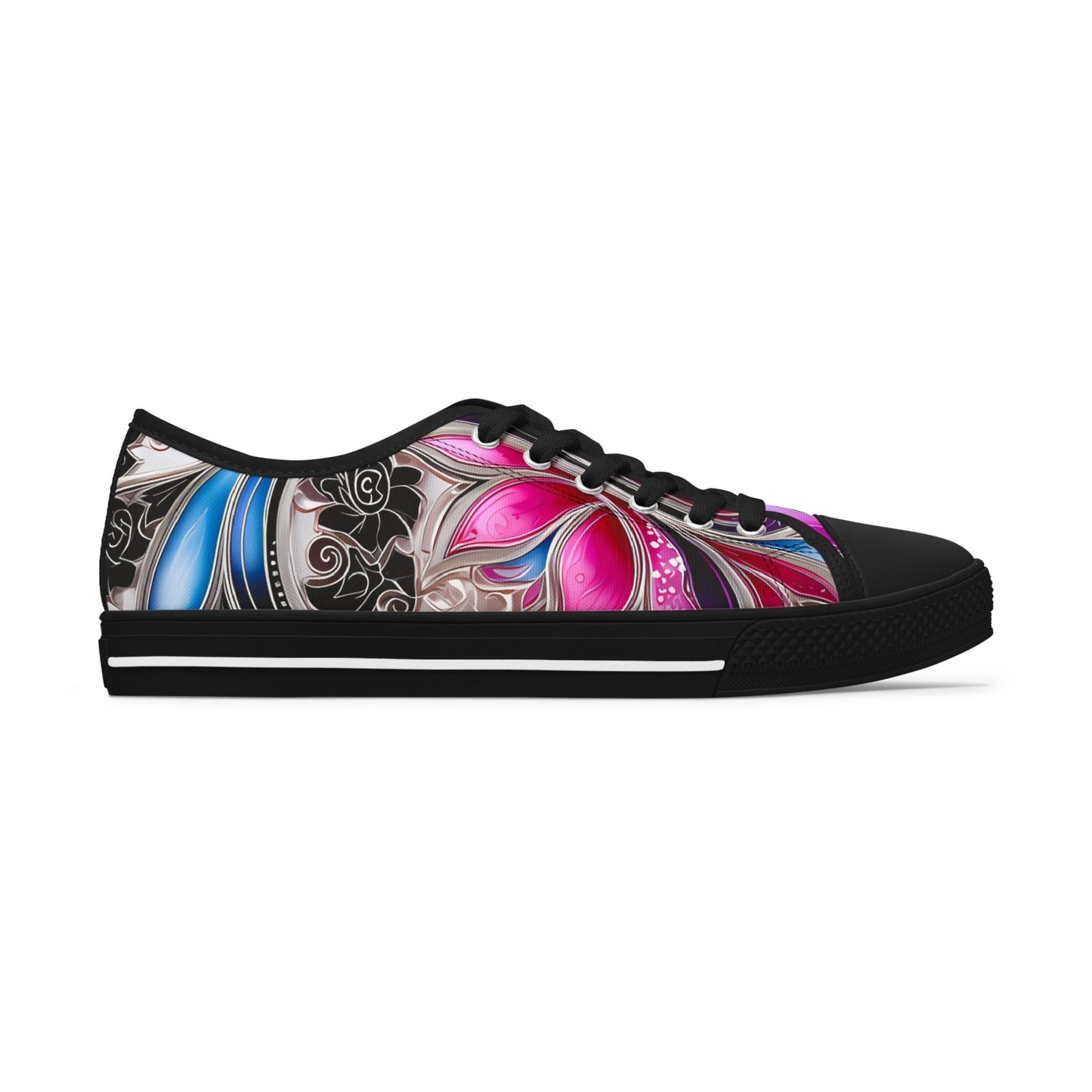 Womens Low Top abstract art print shoe low top abstract art shoes artistic sneaker abstract pattern unique footwear paisley abstract design