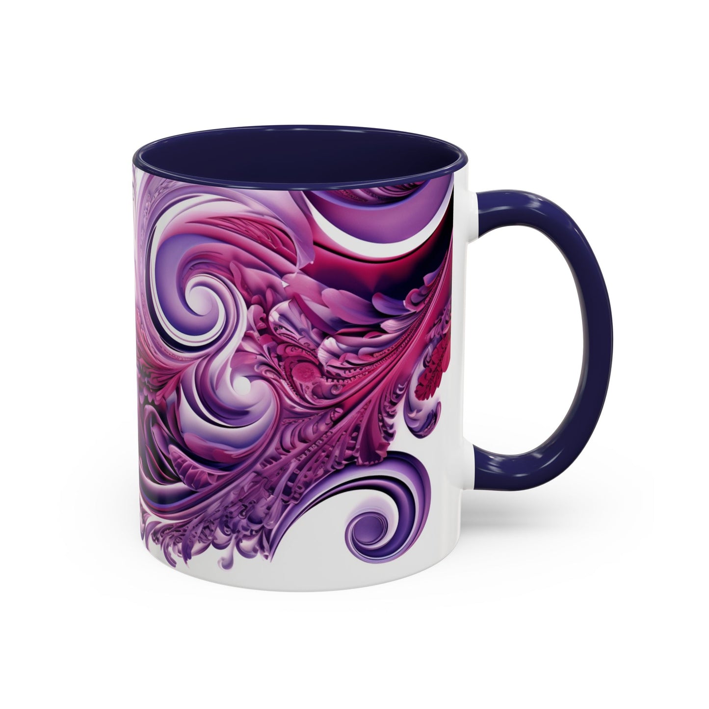 Coffee mug Paisley print ceramic Hot beverage casual soup cup keep the caffeine life alive with a morning drink of coffee regal style 11oz