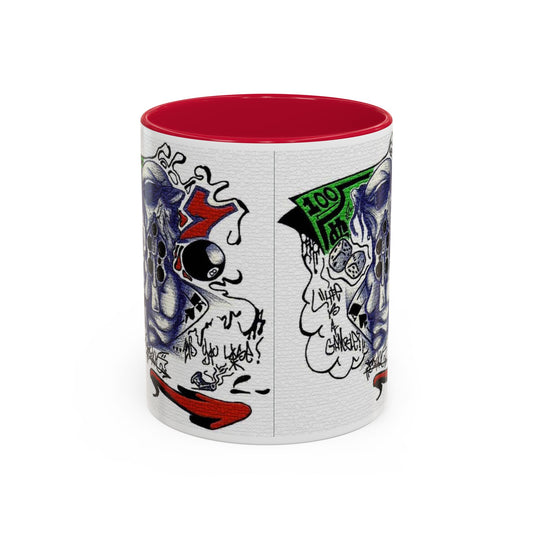 Colorful Mugs, 11oz, graffiti mug, skinny fat