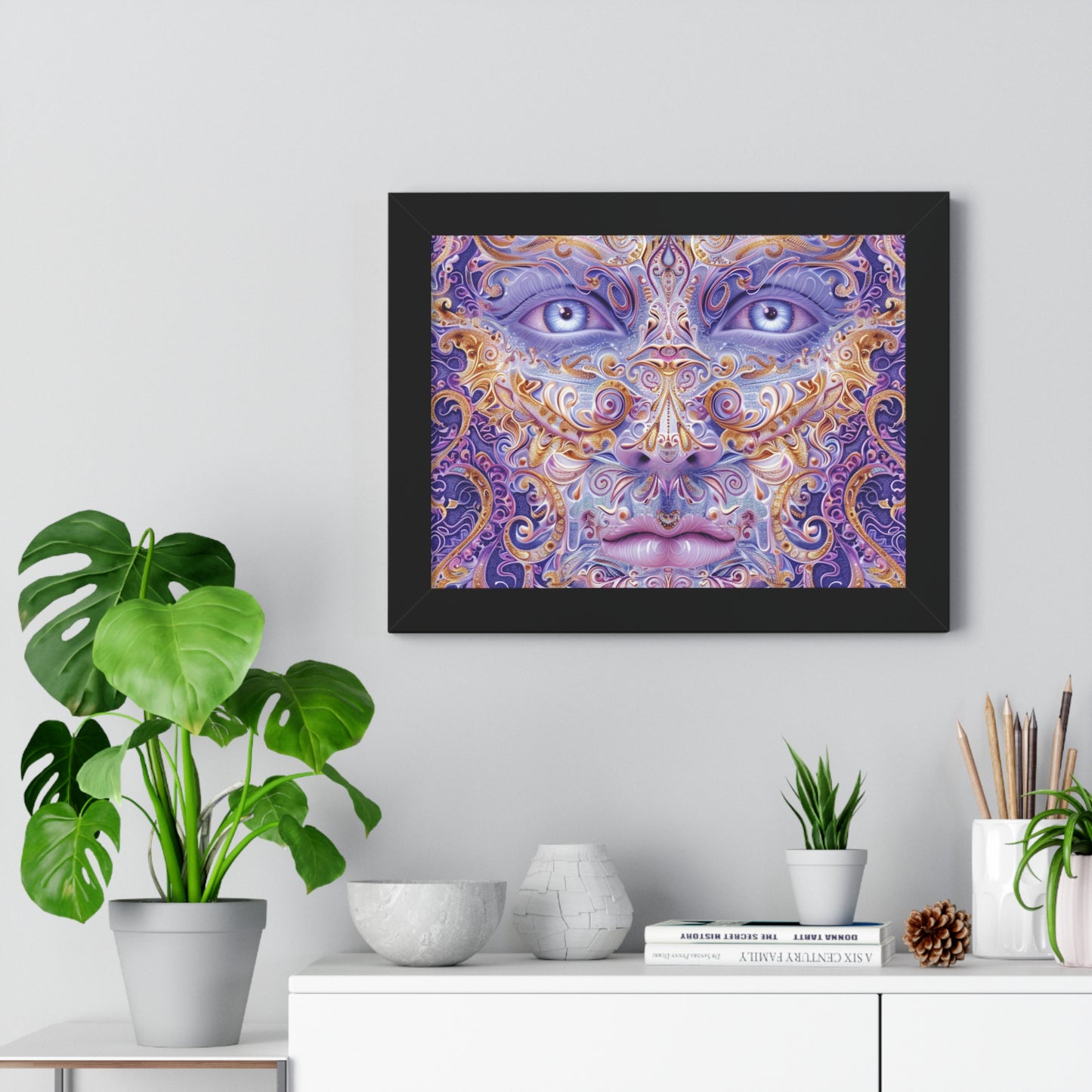 Mystical Eyes Framed Horizontal Poster - Decorative Wall Art for Home & Office