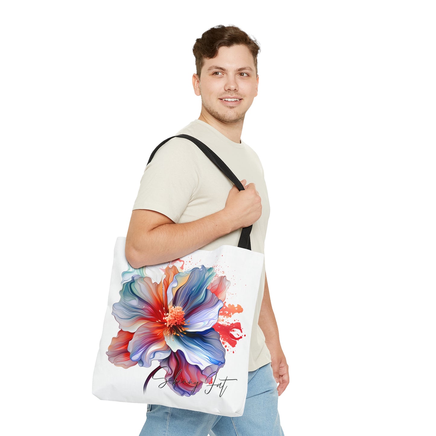 Tote bag for the flower artist lover oil painting inspired Water colour inspired design abstract art tote bag painting tote creative fashion