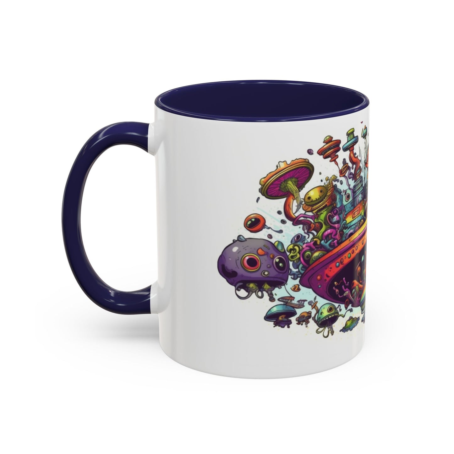 Graffiti print ceramic coffee mug Hot beverage casual soup mug keep the street life alive with a morning cup of coffee graffiti style 11oz