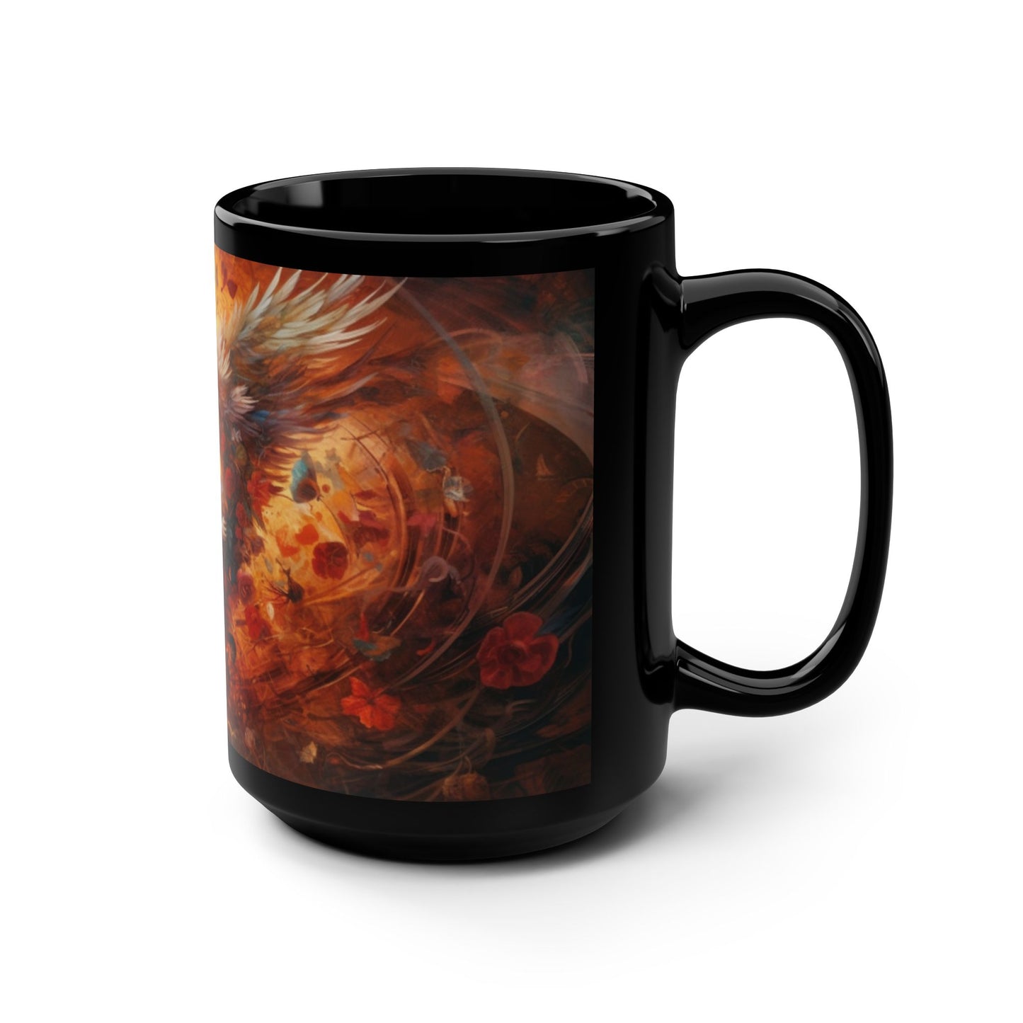 Ceramic coffee mug Ai image printed Hot beverage casual soup cup keeps the pride of Caffine alive with a morning cup of coffee Ai style 15oz