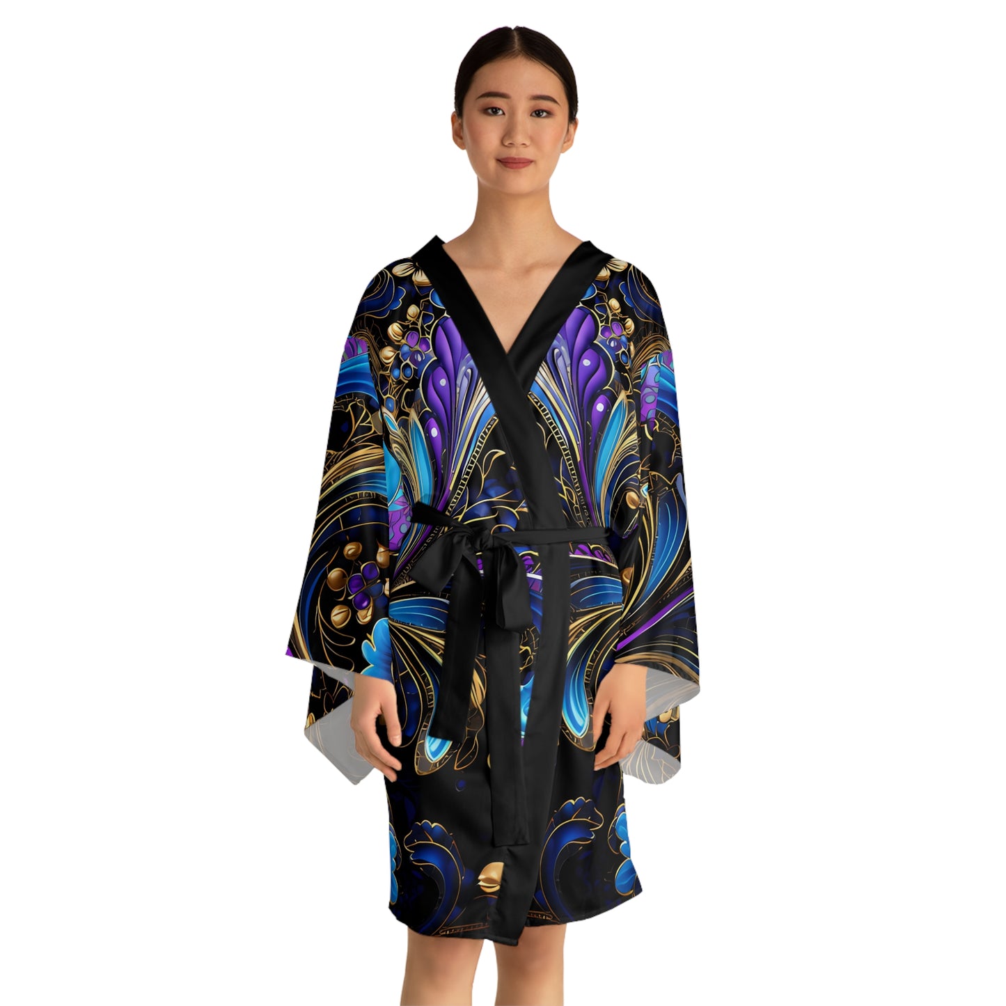 Womens kimono comfortable breathable paisley design leisure wear Spring kimono love of a regal spring Feminine wear casual womens wear