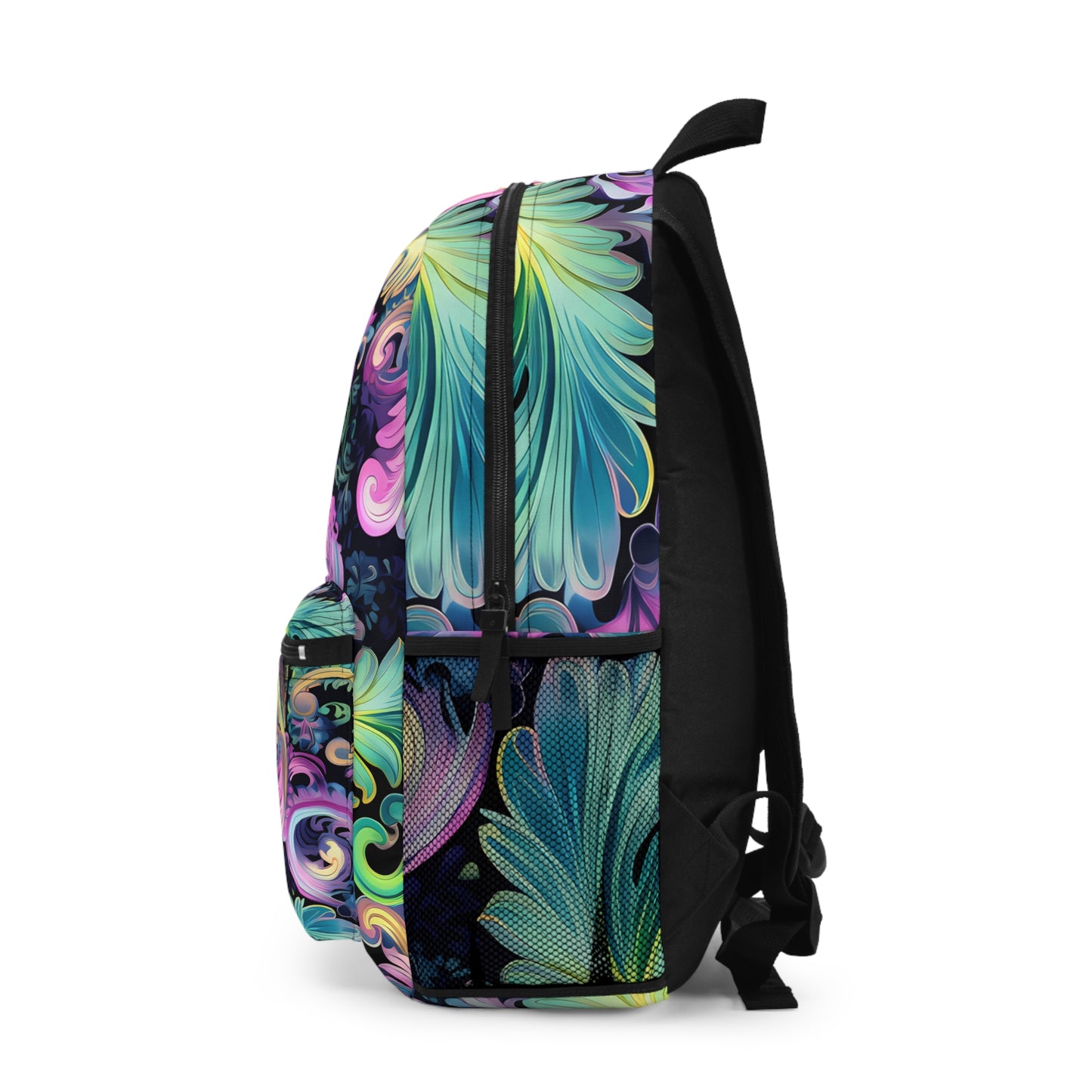 Student backpack bag paisley inspired Watercolour inspired design abstract art shoulder bag art tote creative fashion artist fashion makeup