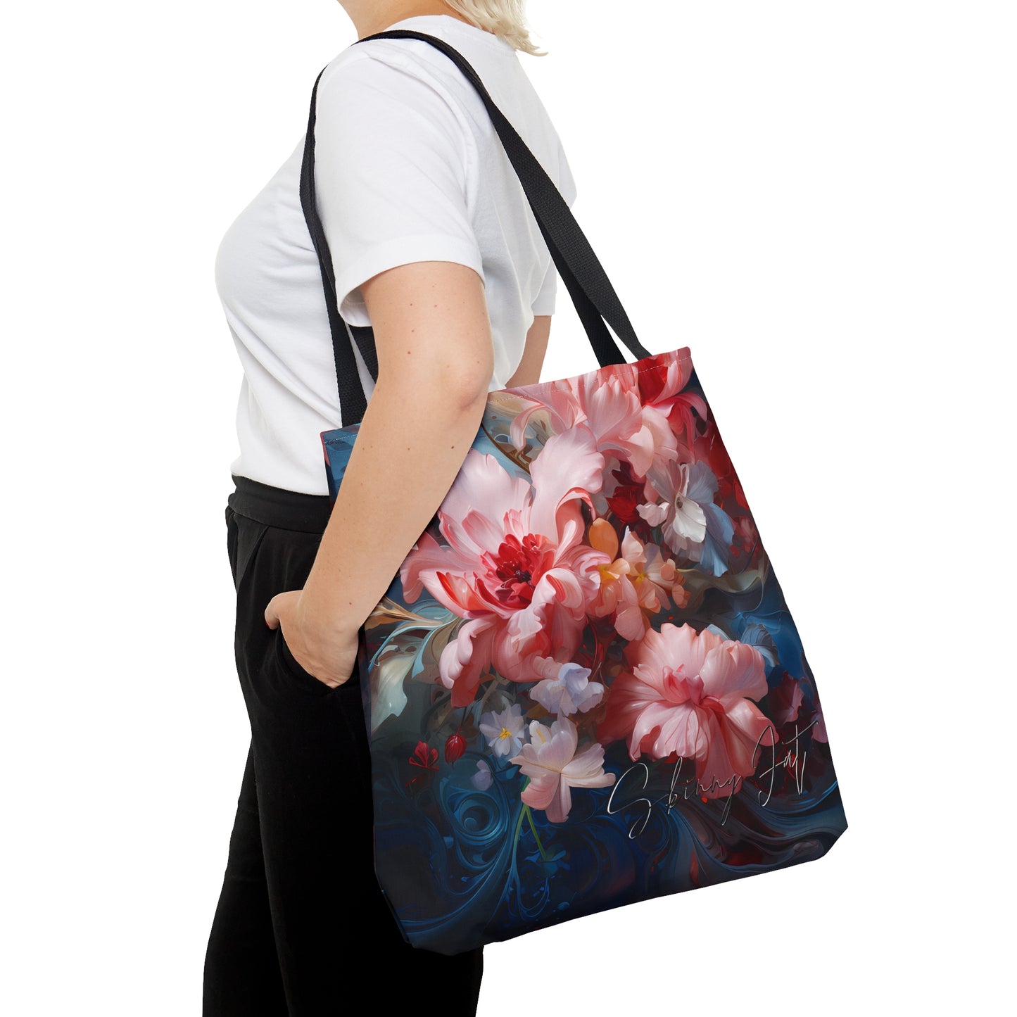 Tote bag for the flower artist lover oil painting inspired Water colour inspired design abstract art tote bag painting tote creative fashion