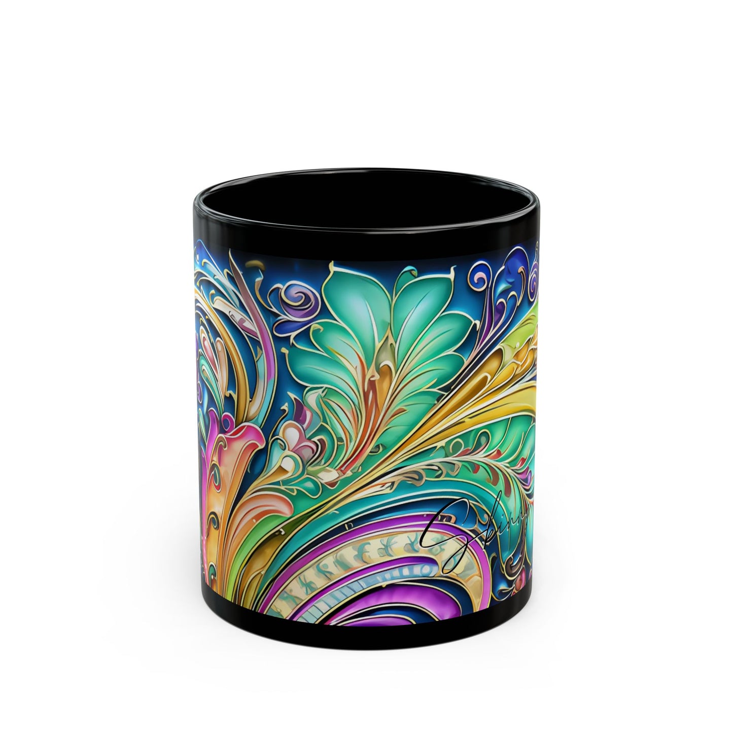 Ceramic coffee mug Ai image printed Hot beverage casual soup cup keeps the pride of Caffine alive with a morning cup of coffee Ai style 11oz