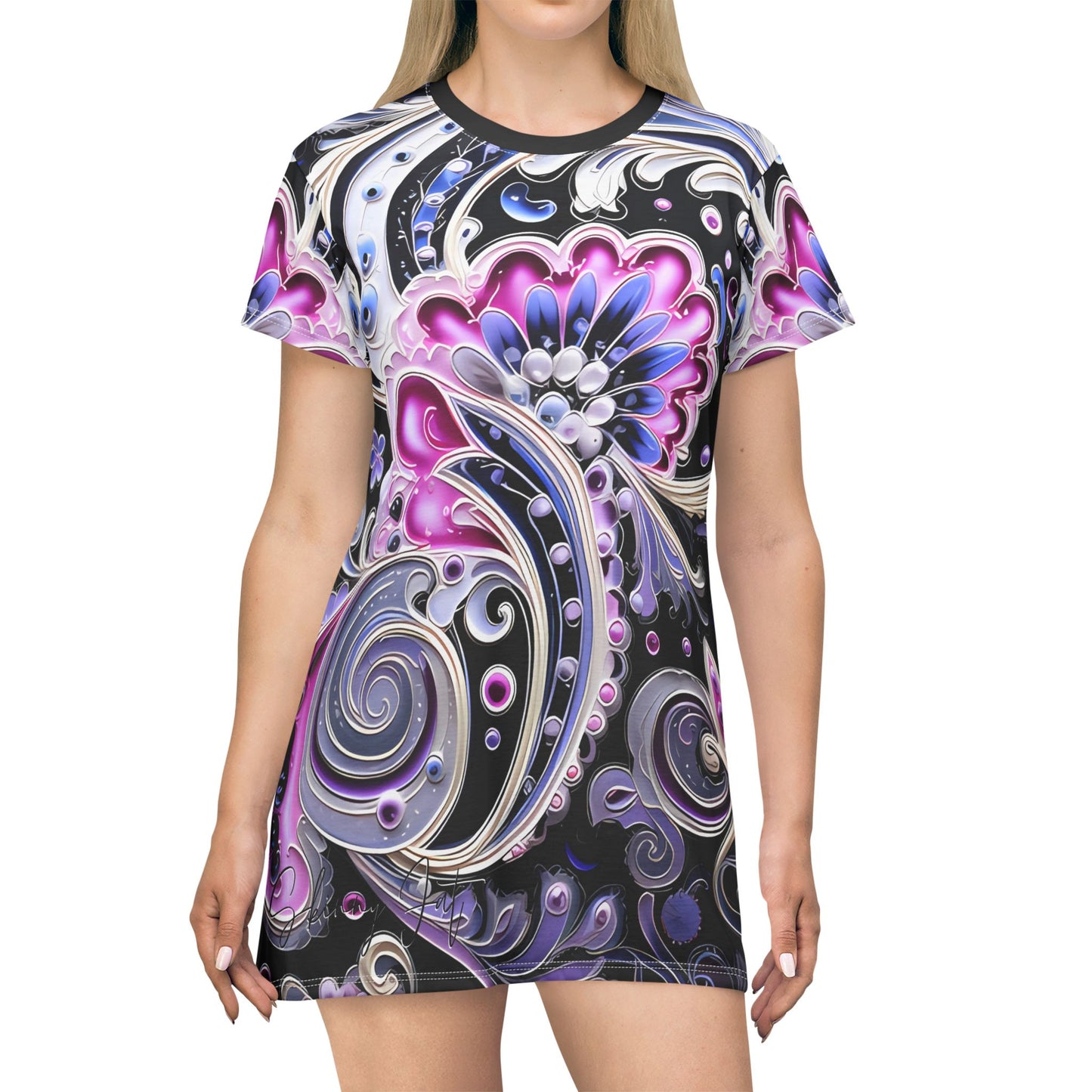 Dress T pjamas comfortable breathable paisley regal design leisure wear Spring T love of butterflies spring Feminine wear casual womens wear