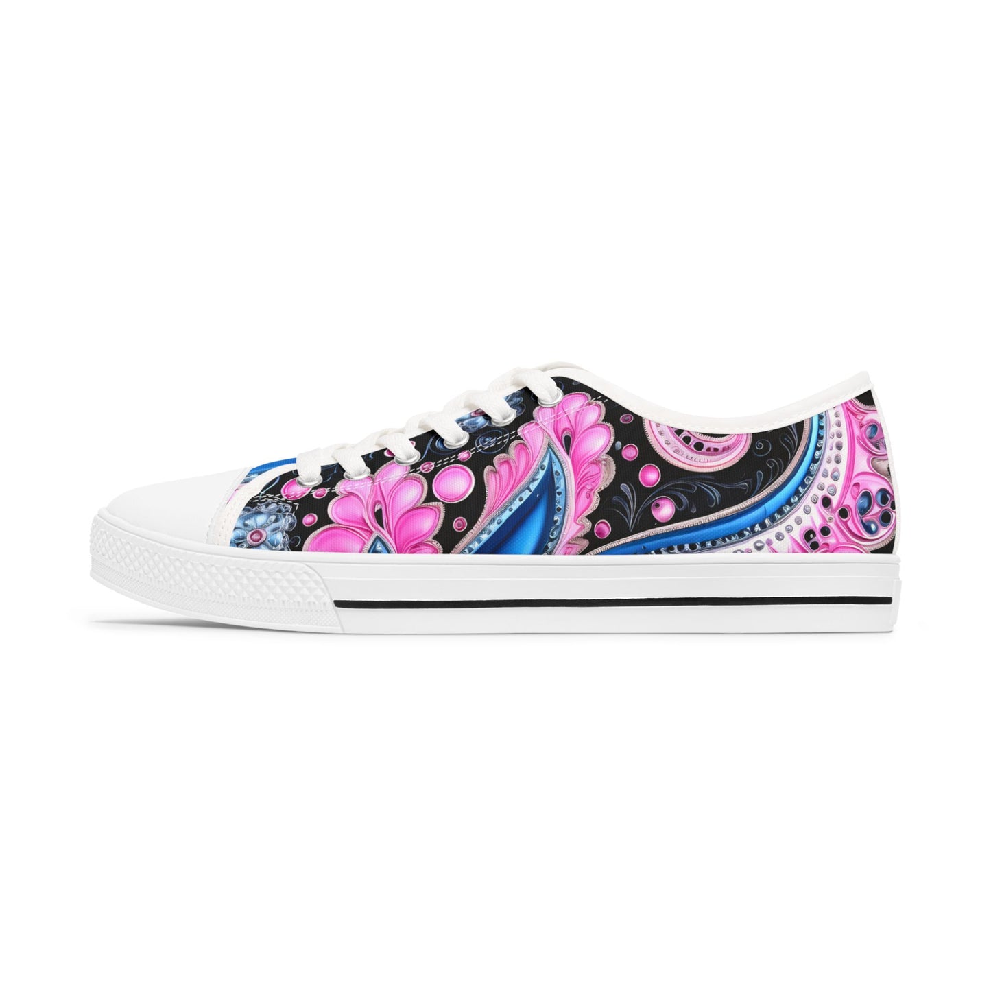 Womens Low Top abstract art print shoe low top abstract art shoes artistic sneaker abstract pattern unique footwear paisley abstract design