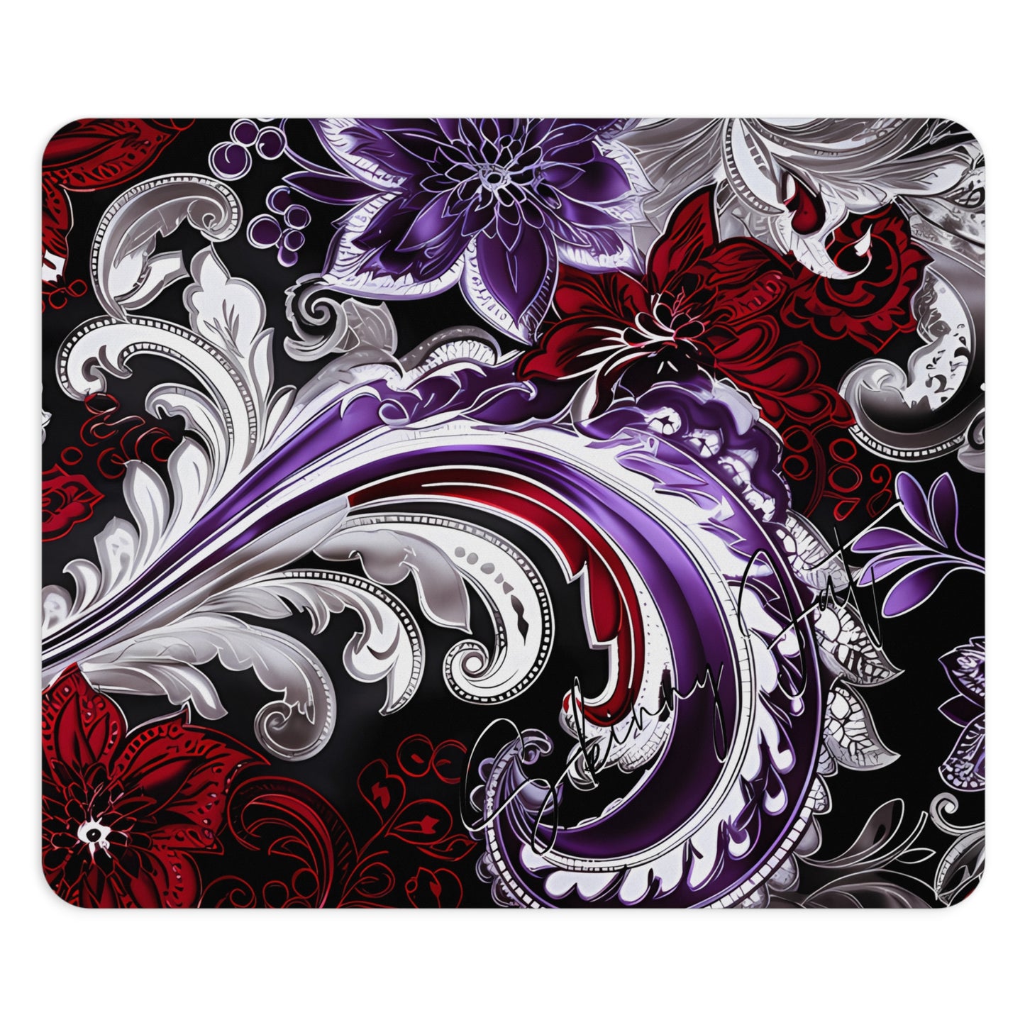 Mouse pad with Ai graphic printed image on circle style gift of Cosmic Creations AI-Infused Circle Mouse Pad gift Captivating Graphic Print