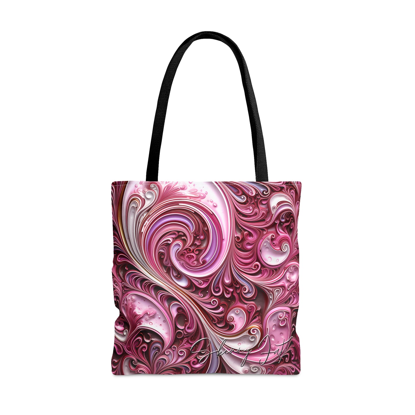 shoppers tote bag pink infusion regal paisley inspired Watercolour design abstract art tote bag creative fashion gift, teen artist fashion