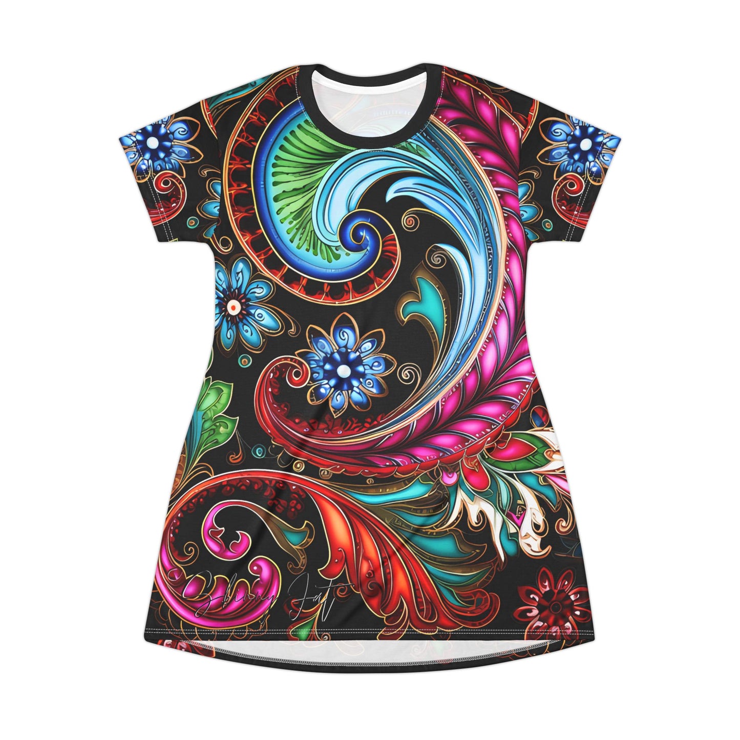 Spring dress T comfortable breathable paisley regal design leisure wear Spring T love of butterflies spring Feminine wear casual womens wear