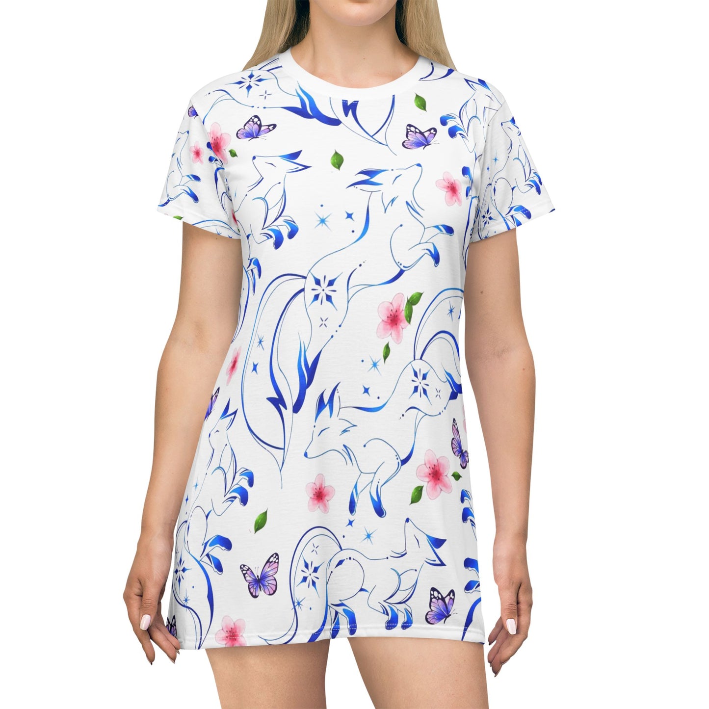 Spring dress T comfortable breathable butterfly design leisure wear Spring T love of butterflies spring Feminine wear casual women's wear