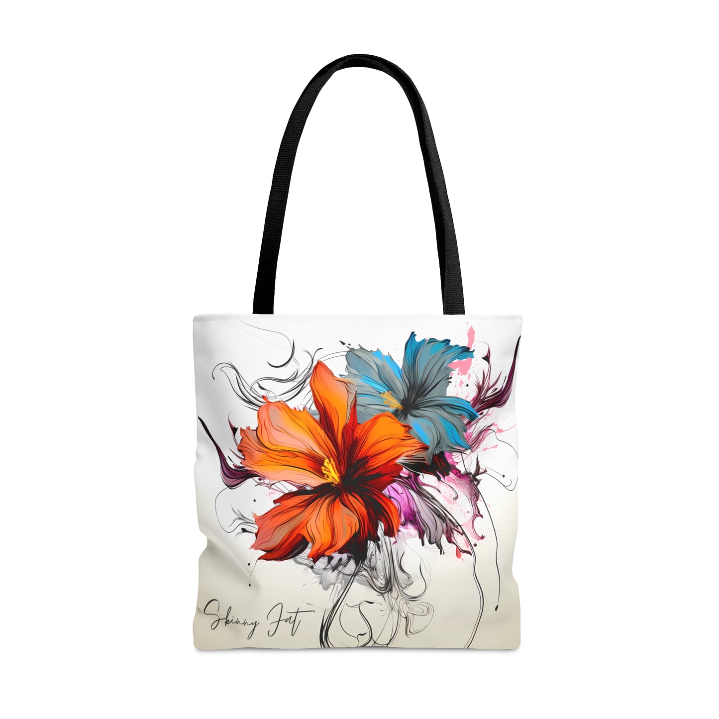 Tote bag for the flower artist lover oil painting inspired Water colour inspired design abstract art tote bag painting tote creative fashion