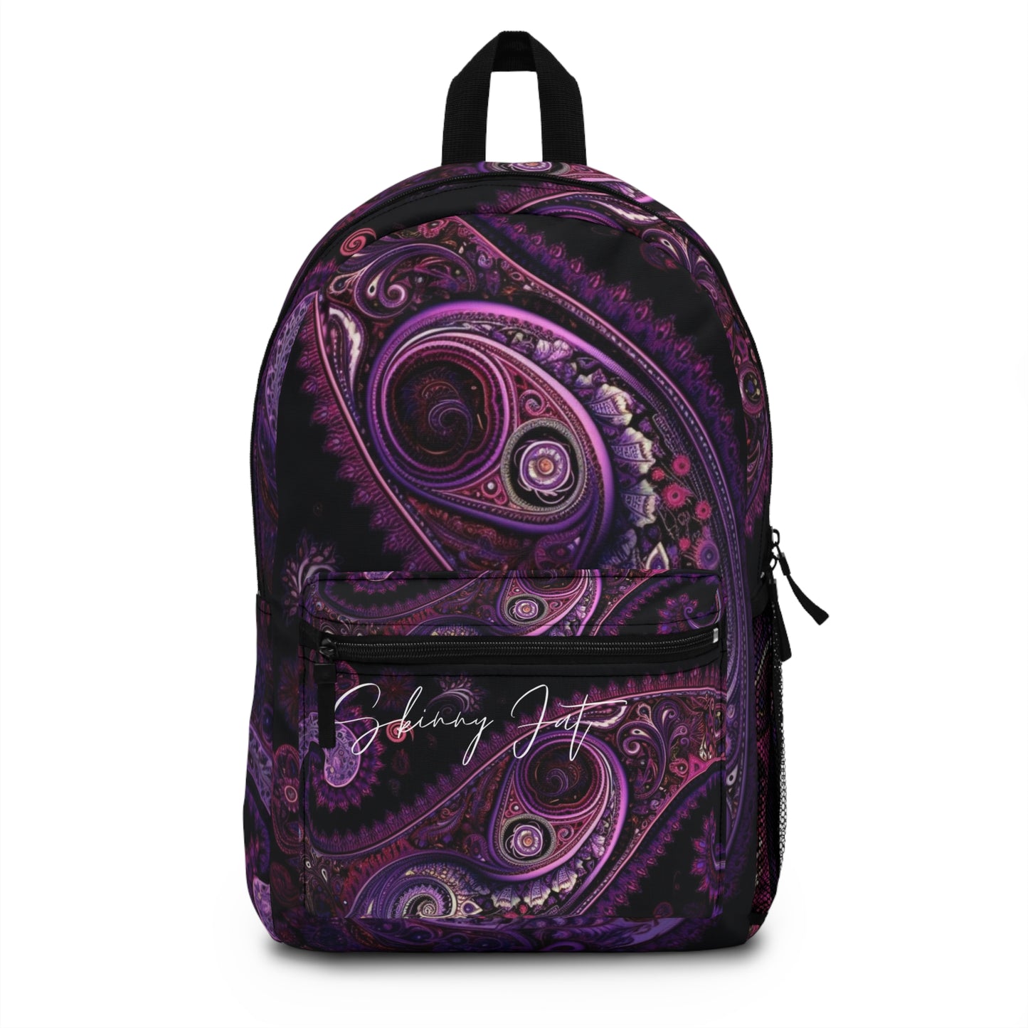 Student backpack bag paisley inspired Watercolour inspired design abstract art shoulder bag art tote creative fashion artist fashion makeup