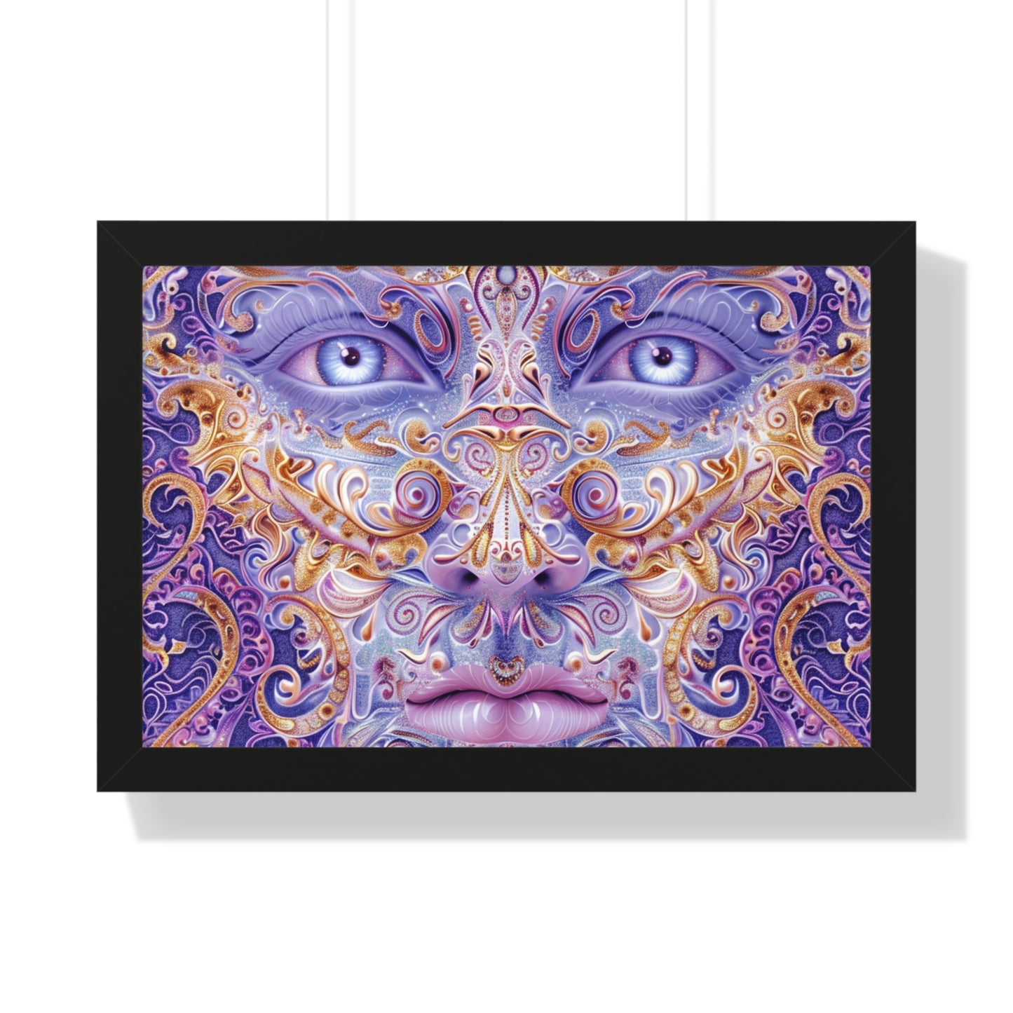 Mystical Eyes Framed Horizontal Poster - Decorative Wall Art for Home & Office