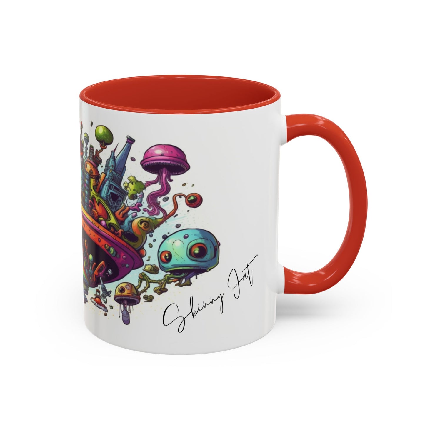 Graffiti print ceramic coffee mug Hot beverage casual soup mug keep the street life alive with a morning cup of coffee graffiti style 11oz