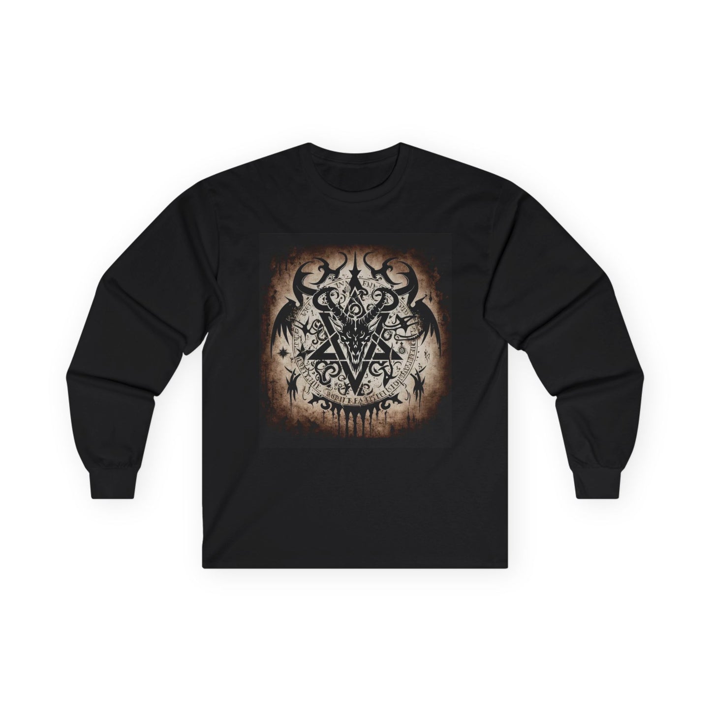 Gothic long sleeve, gothic, dark art, macabre, satan, skinny fat, horror, skulls, death, mysterious, dark fashion, black clothing, edgy