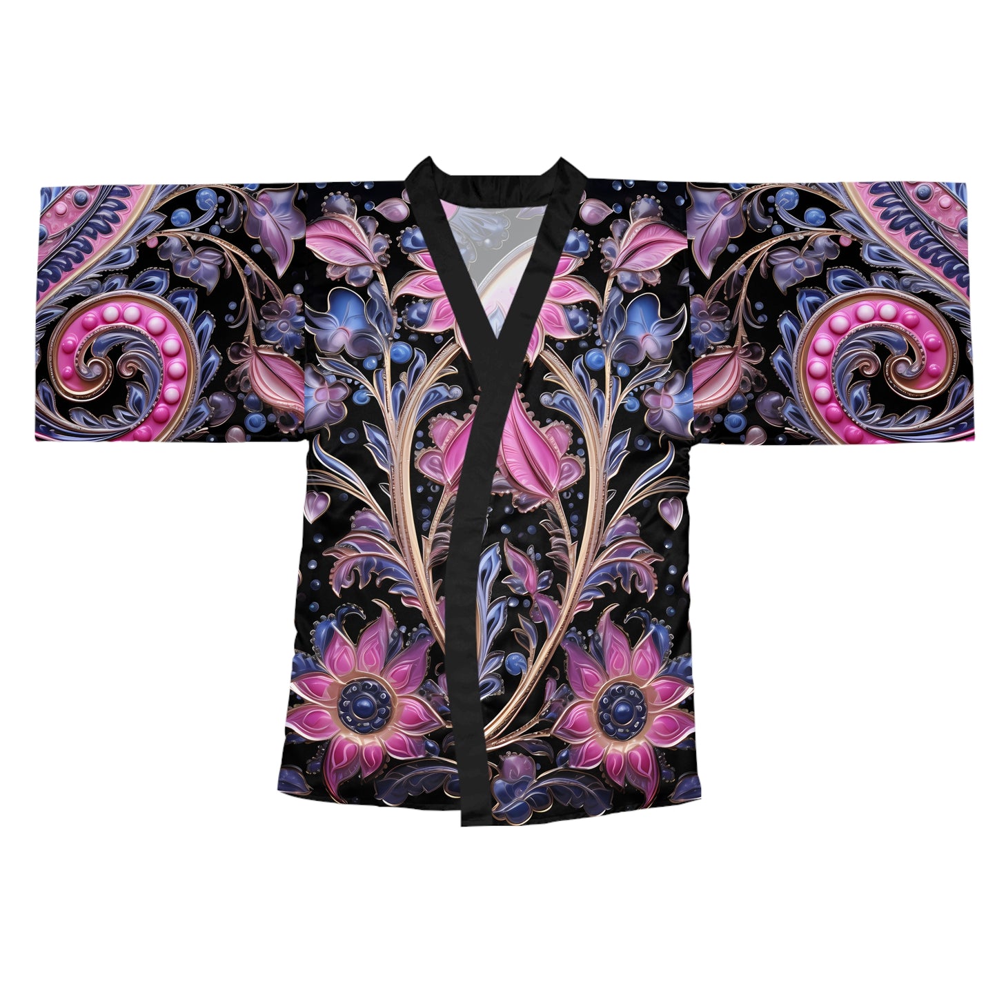 Womens kimono comfortable breathable paisley design leisure wear Spring kimono love of a regal spring Feminine wear casual womens wear