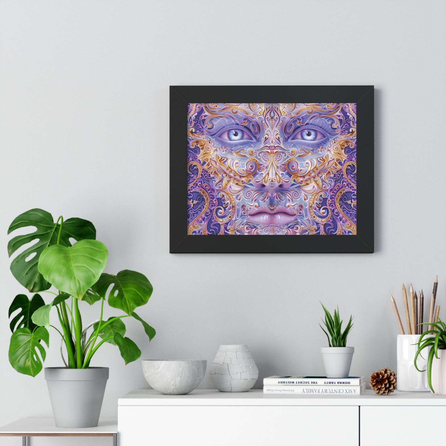 Mystical Eyes Framed Horizontal Poster - Decorative Wall Art for Home & Office