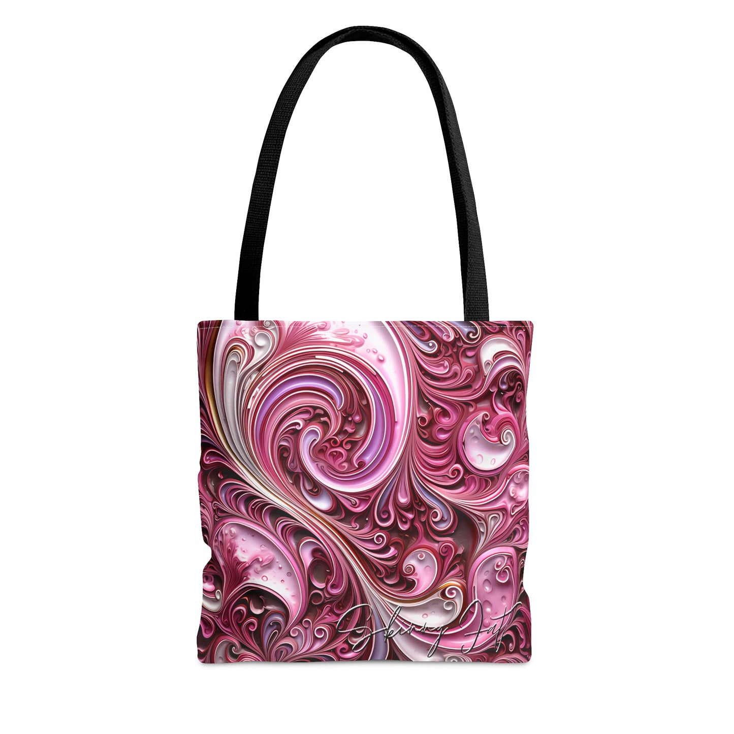 shoppers tote bag pink infusion regal paisley inspired Watercolour design abstract art tote bag creative fashion gift, teen artist fashion