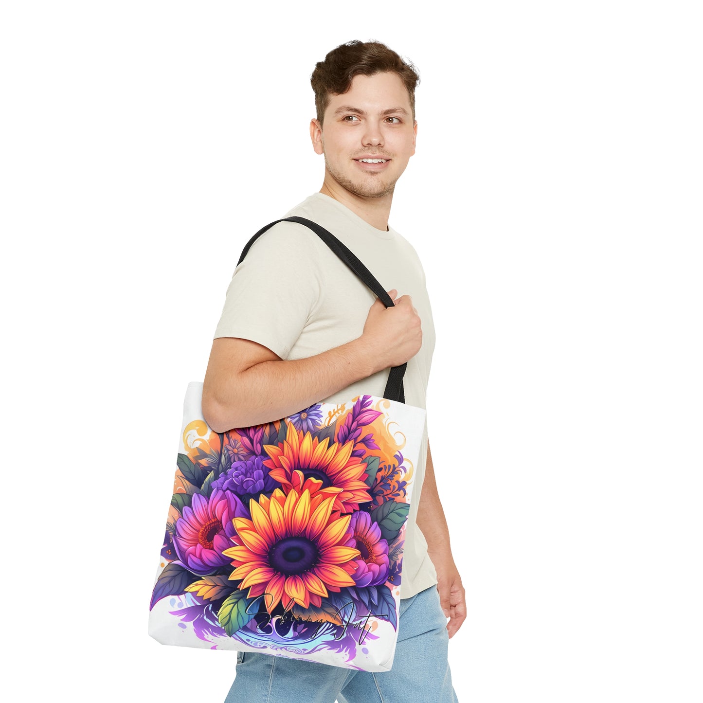 Tote bag for the flower artist lover oil painting inspired Water colour inspired design abstract art tote bag painting tote creative fashion