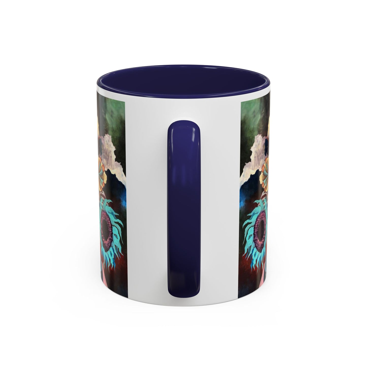 Flower print ceramic coffee mug 11 oz Hot beverage casual soup mug keep the street life alive with a morning cup of coffee graffiti style