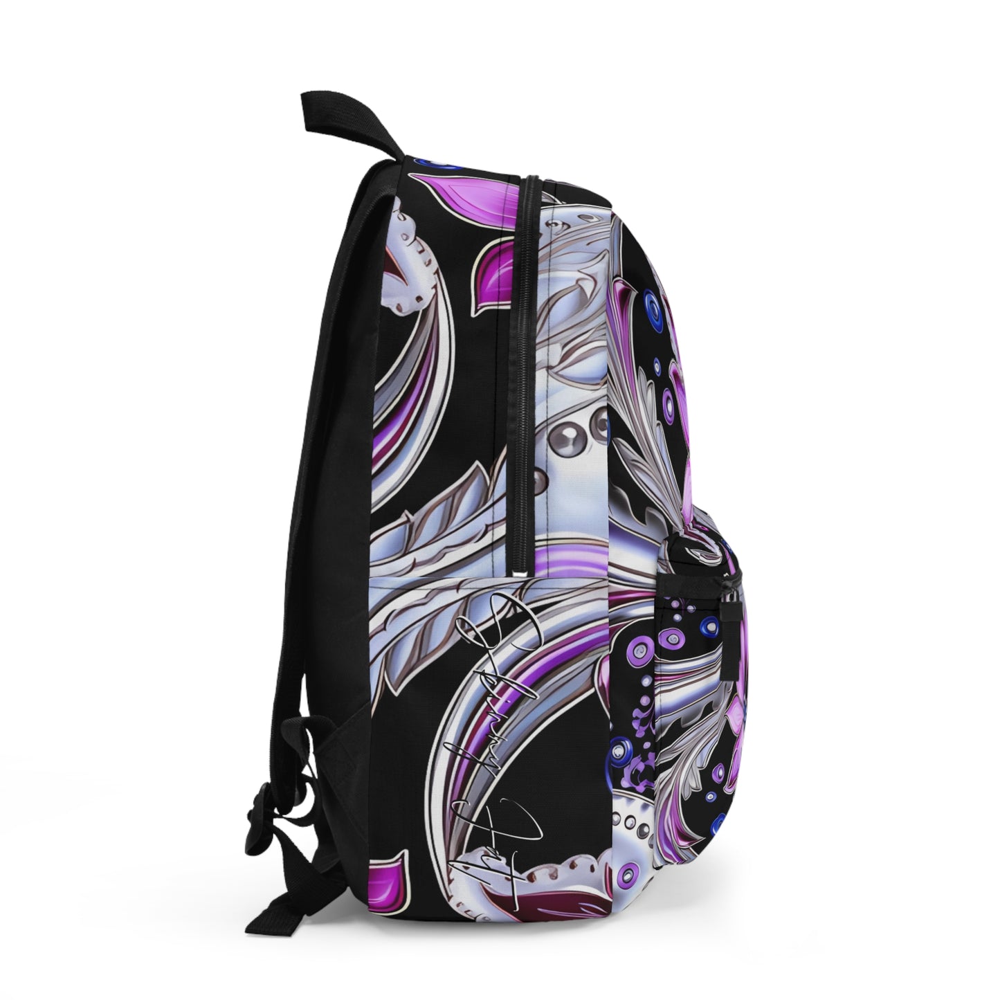 Student backpack bag paisley inspired Watercolour inspired design abstract art shoulder bag art tote creative fashion artist fashion makeup