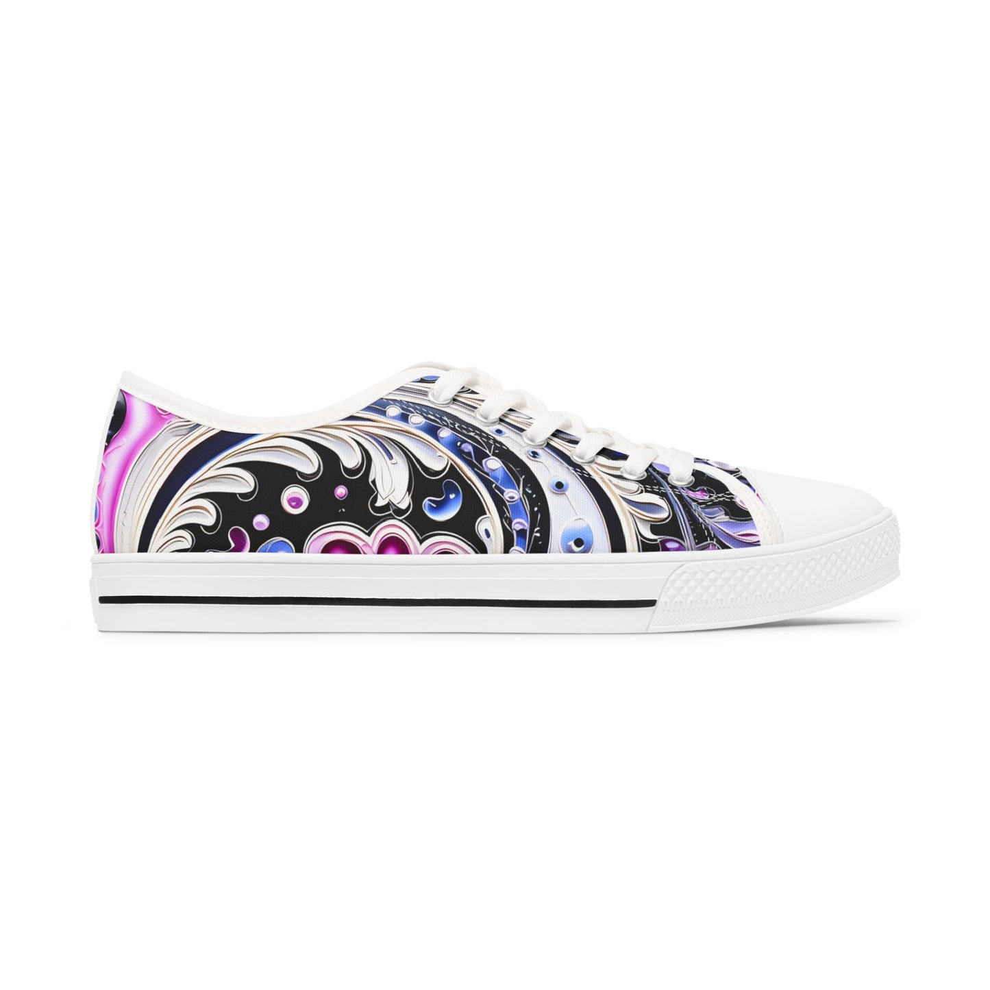 Womens Low Top abstract art print shoe low top abstract art shoes artistic sneaker abstract pattern unique footwear paisley abstract design