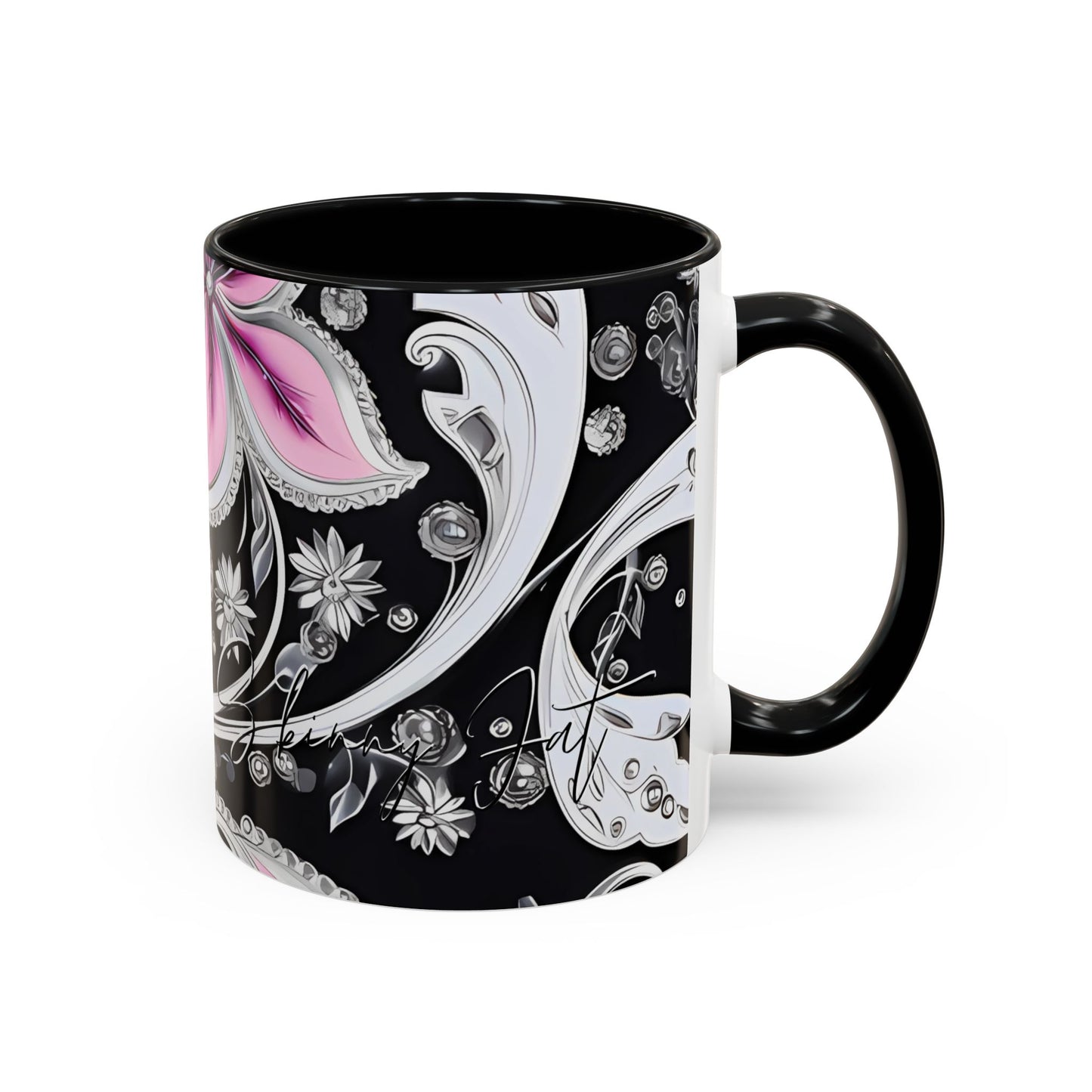 Coffee mug Paisley print ceramic Hot beverage casual soup cup keep the caffeine life alive with a morning drink of coffee regal style  11oz