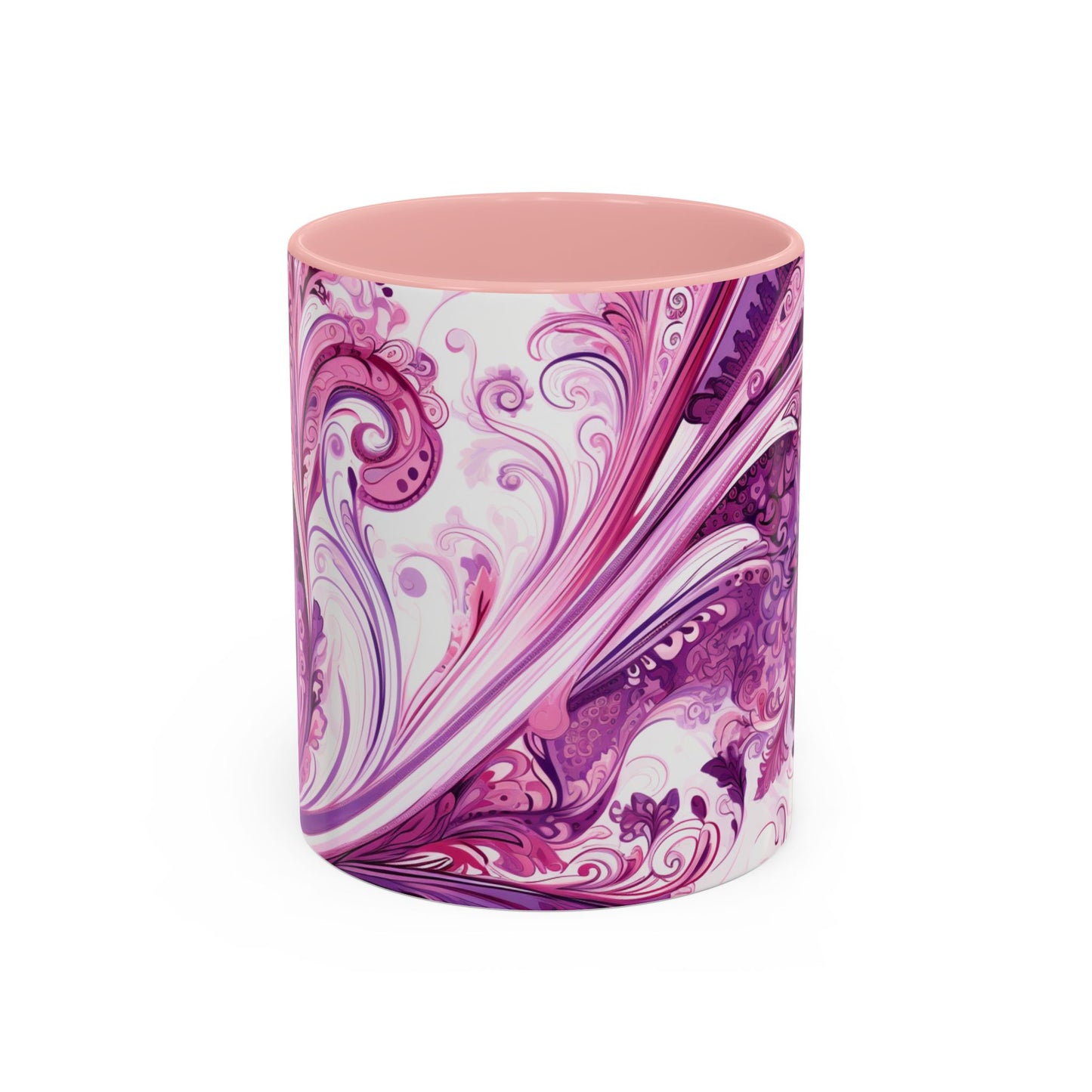 Coffee mug Paisley print ceramic Hot beverage casual soup cup keep the caffeine life alive with a morning drink of coffee regal style 11oz