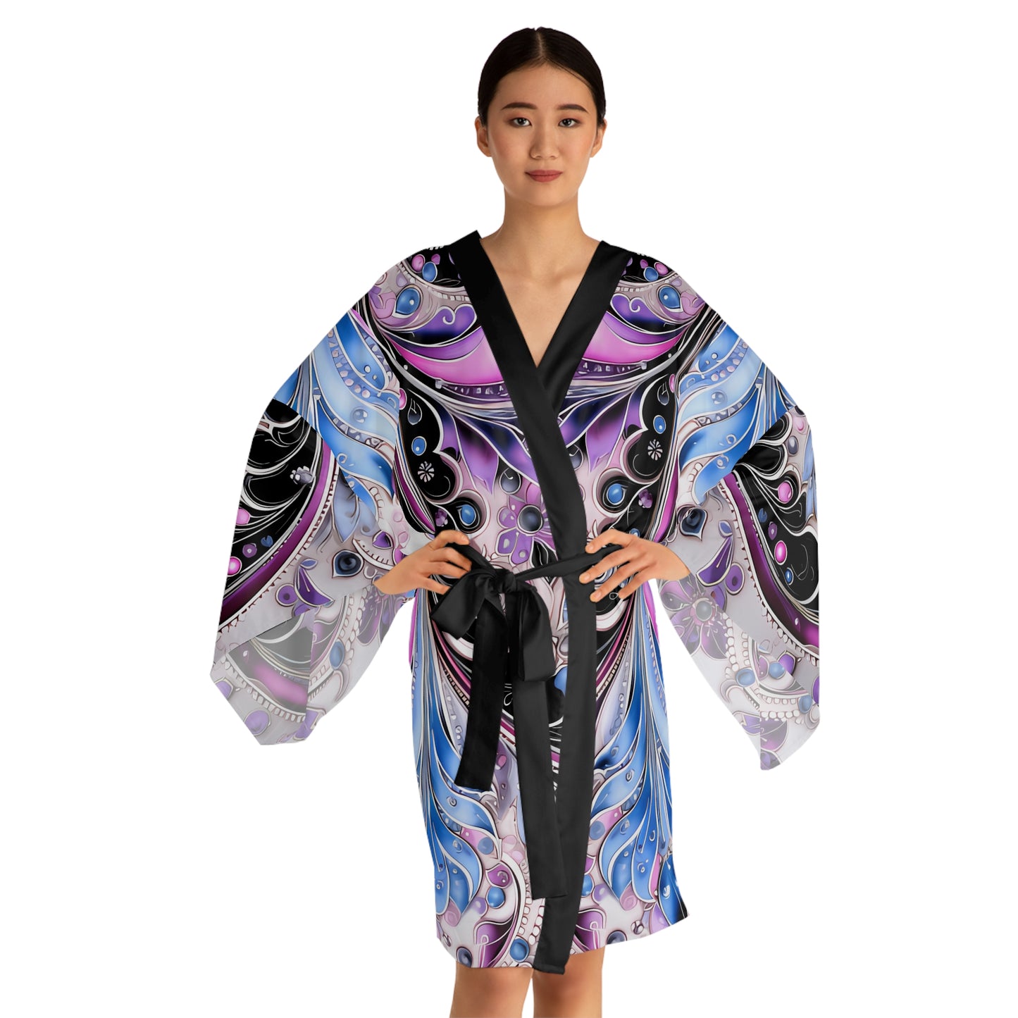 Long Sleeve Kimono Robe (AOP)