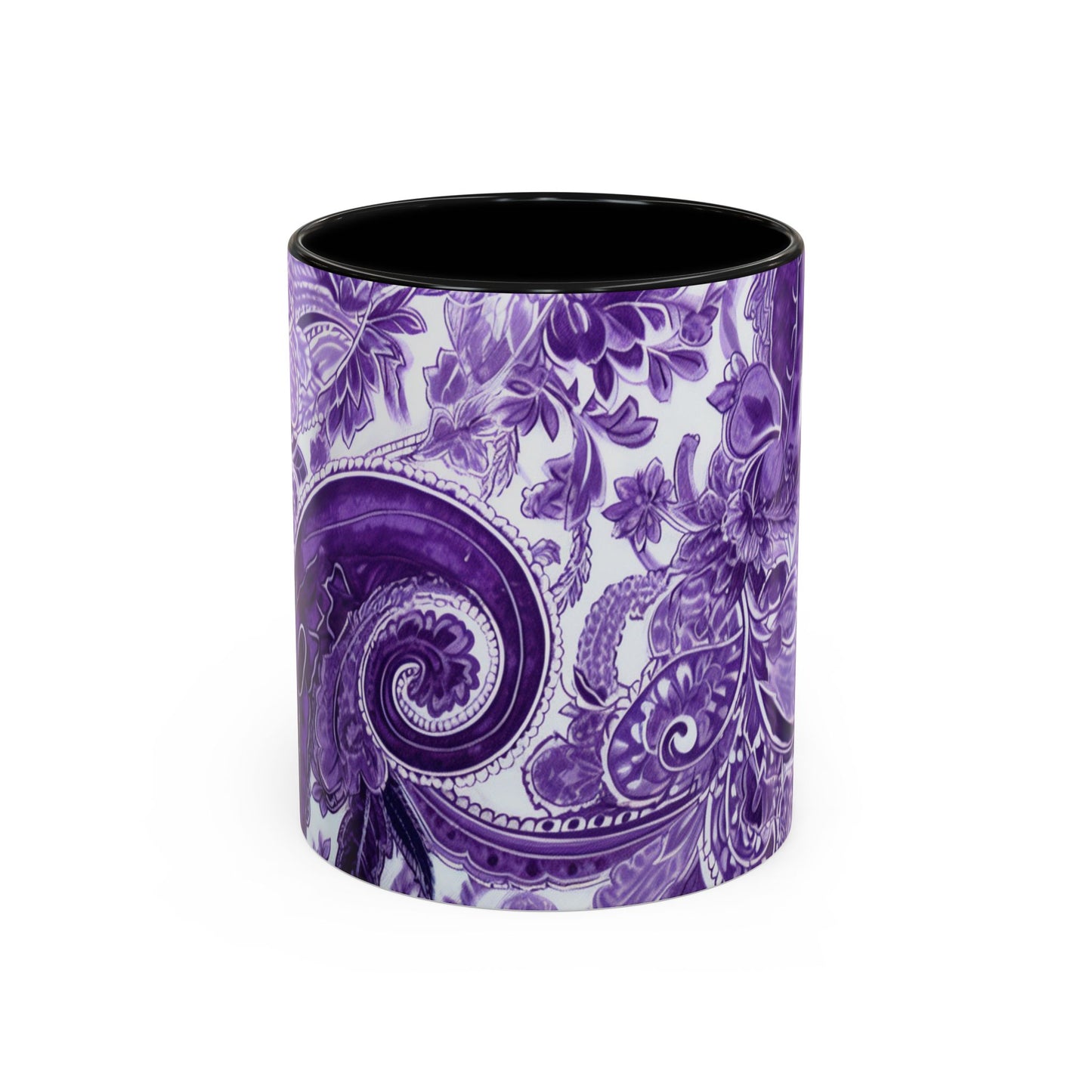 Coffee mug Paisley print ceramic Hot beverage casual soup cup keep the caffeine life alive with a morning drink of coffee regal style 11oz