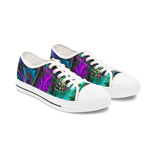 Womens Low Top abstract art print shoe low top abstract art shoes artistic sneaker abstract pattern unique footwear paisley abstract design