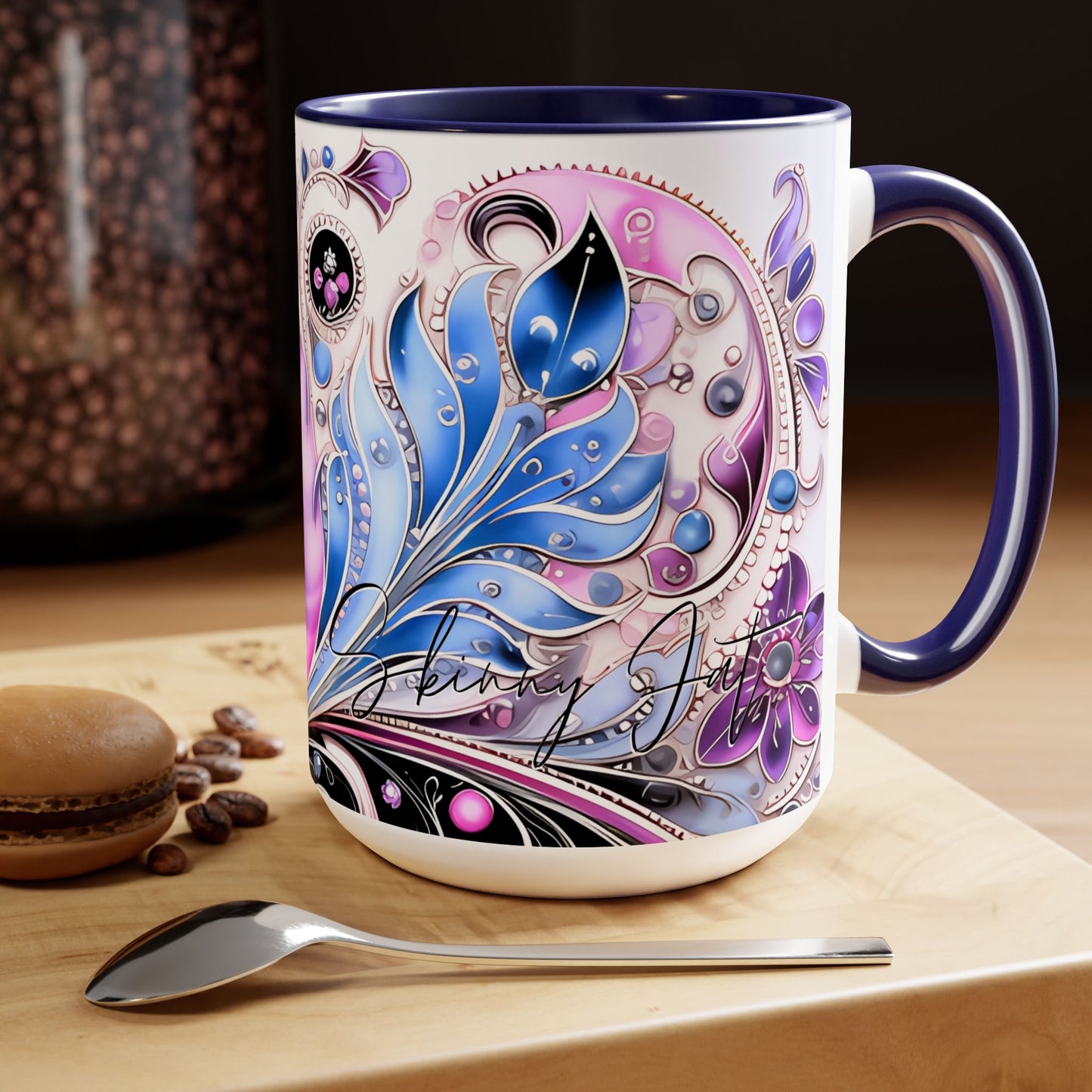 Ceramic coffee mug Ai image printed Hot beverage casual soup cup keeps the pride of Caffine alive with a morning cup of coffee Ai style 15oz