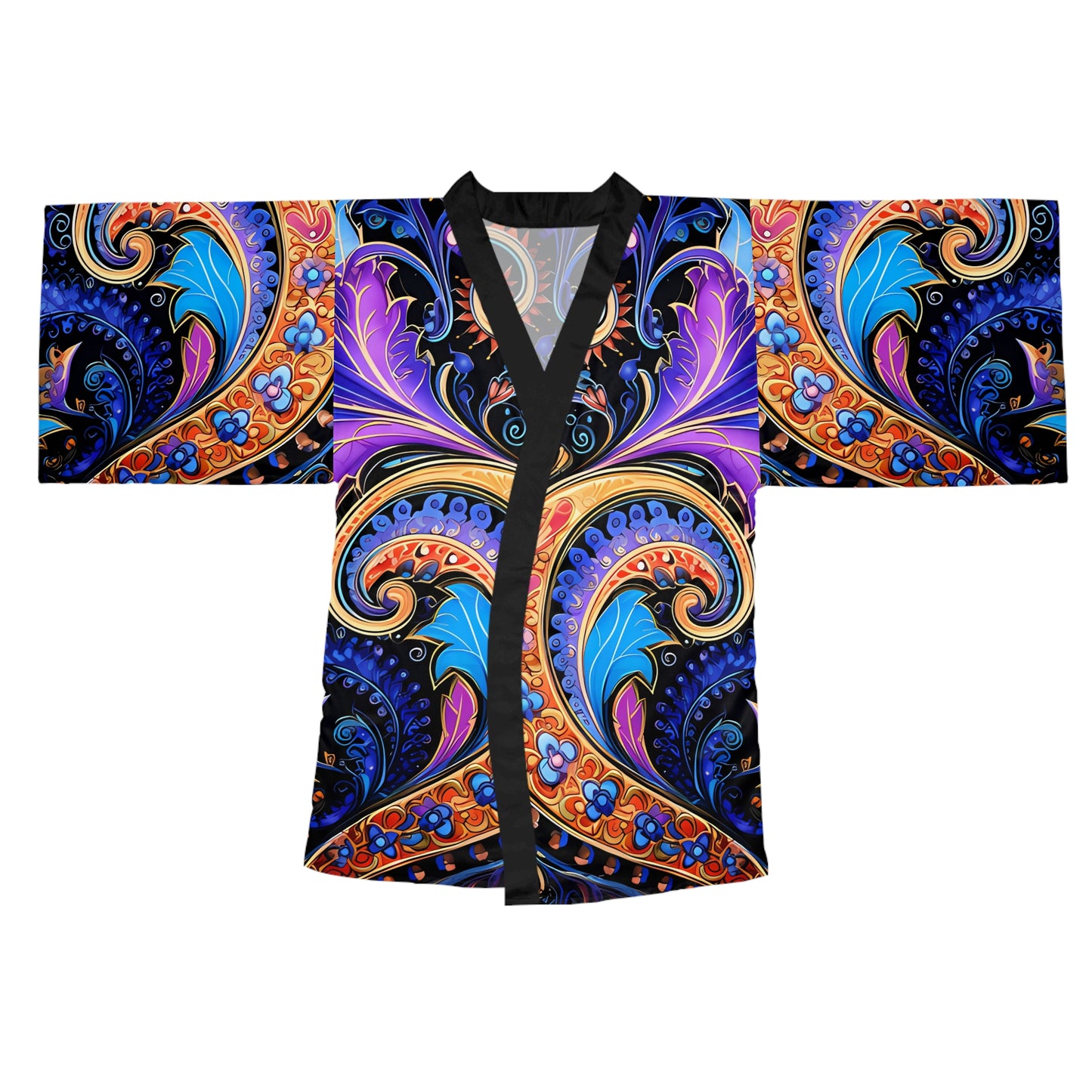 Womens kimono comfortable breathable paisley design leisure wear Spring kimono love of a regal spring Feminine wear casual womens wea