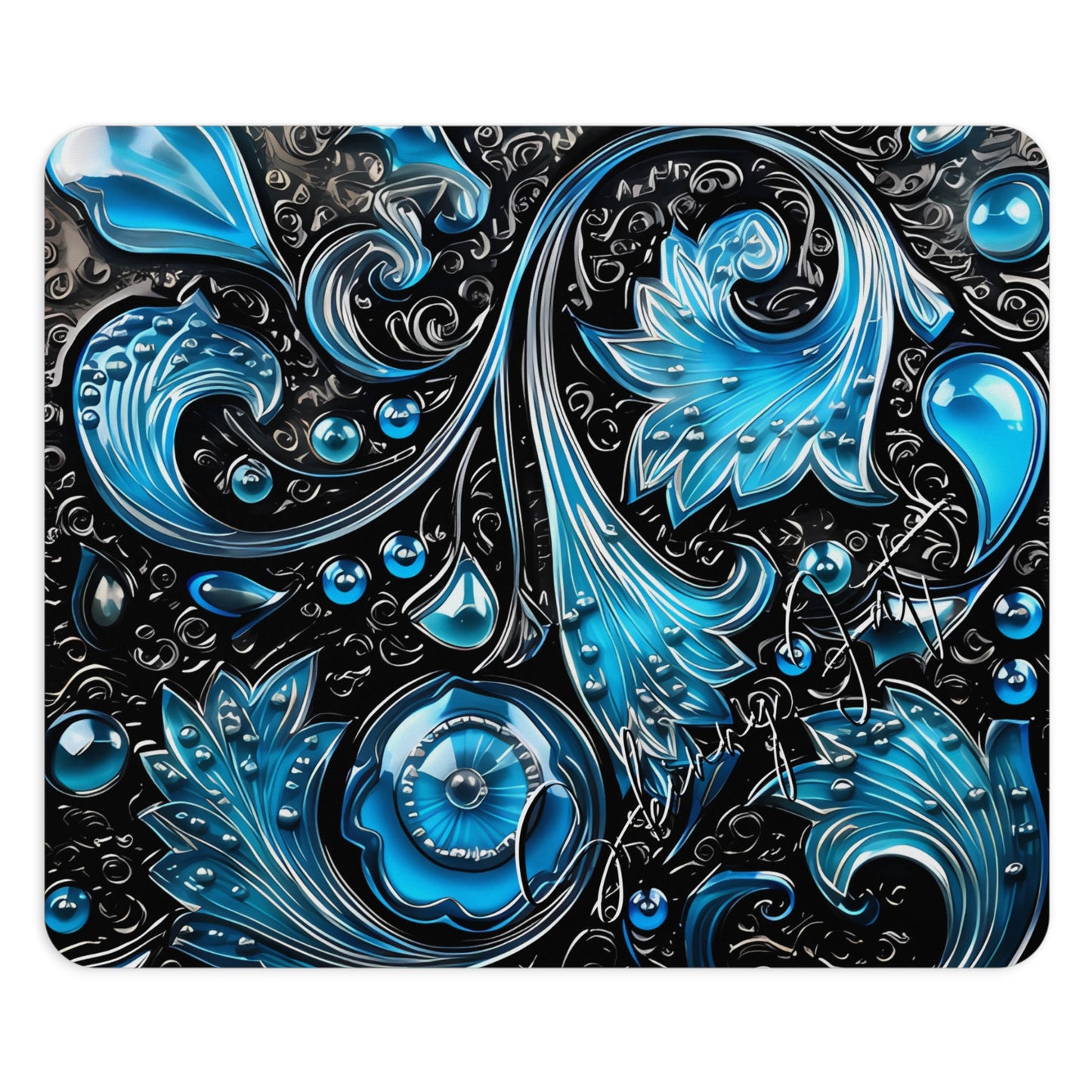 Mouse pad with Ai graphic printed image on circle style gift of Cosmic Creations AI-Infused Circle Mouse Pad gift Captivating Graphic Print