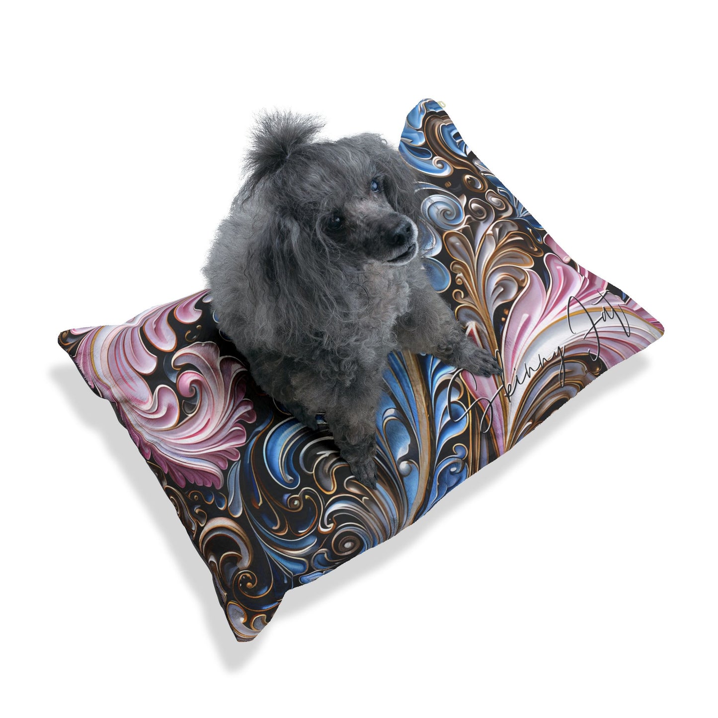 Pet bed Where Comfort Meets AI Signature Graphics Printed Pet Bed gift Custom Pet Personalized Pillow Pet Gift square shaped pillow