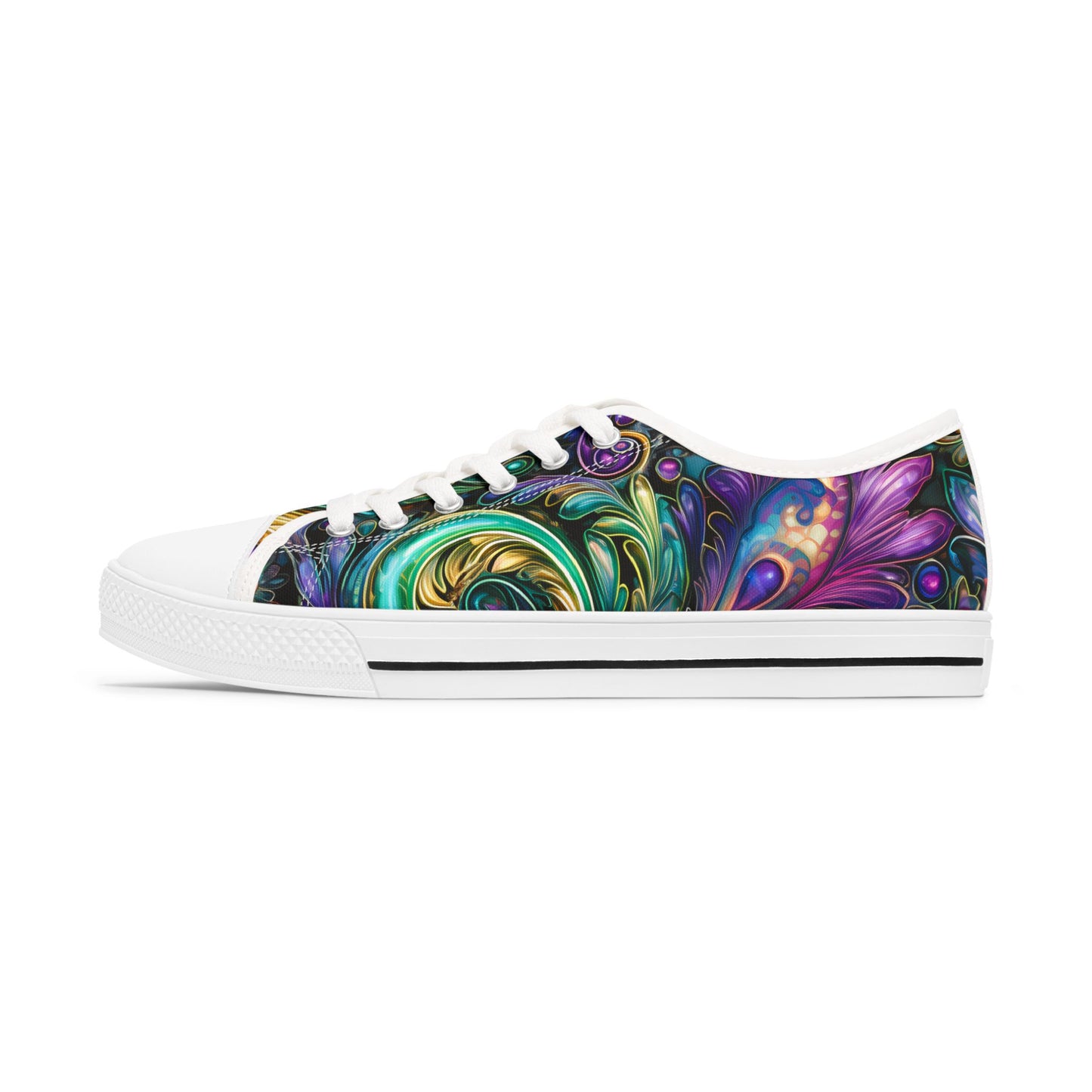 Womens Low Top abstract art print shoe low top abstract art shoes artistic sneaker abstract pattern unique footwear paisley abstract design