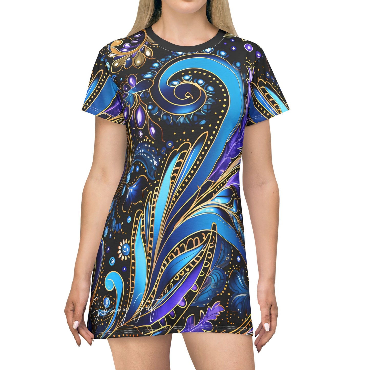 Spring dress T comfortable breathable paisley regal design leisure wear Spring T love of butterflies spring Feminine wear casual womens wear