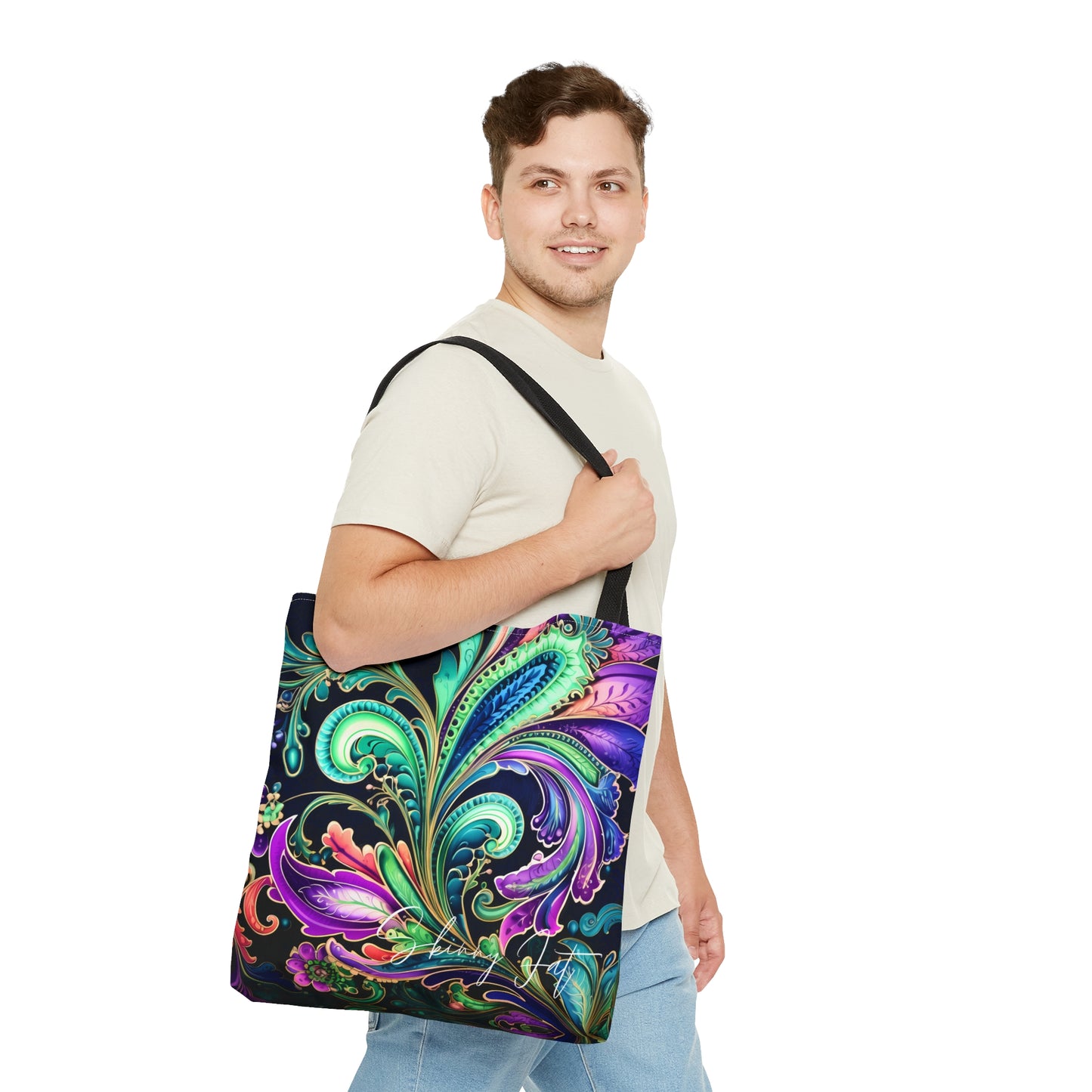 Tote bag featureing a beautiful flower image on both sides perfect for nature lovers gift and those who appreciate the beauty of flowers