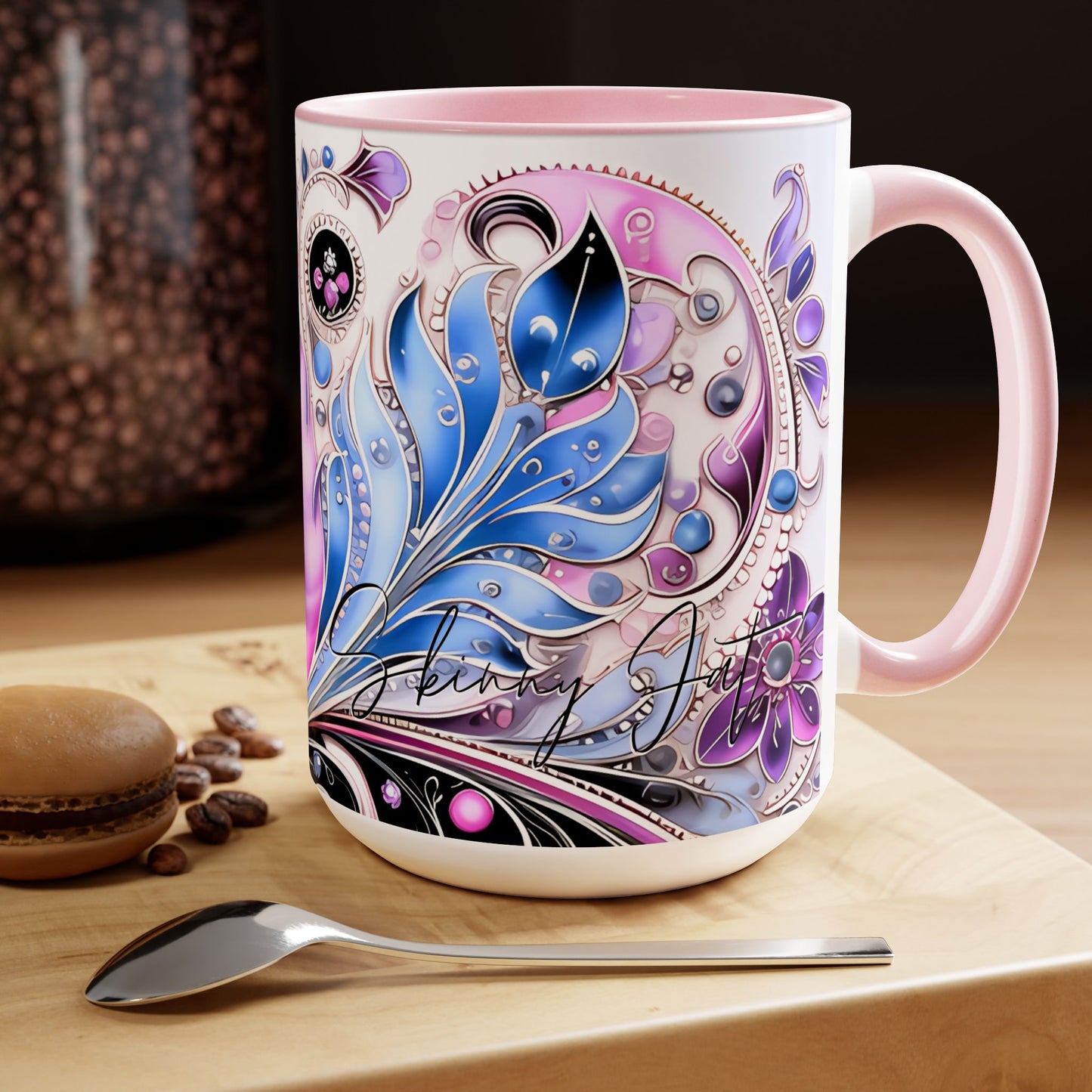 Ceramic coffee mug Ai image printed Hot beverage casual soup cup keeps the pride of Caffine alive with a morning cup of coffee Ai style 15oz