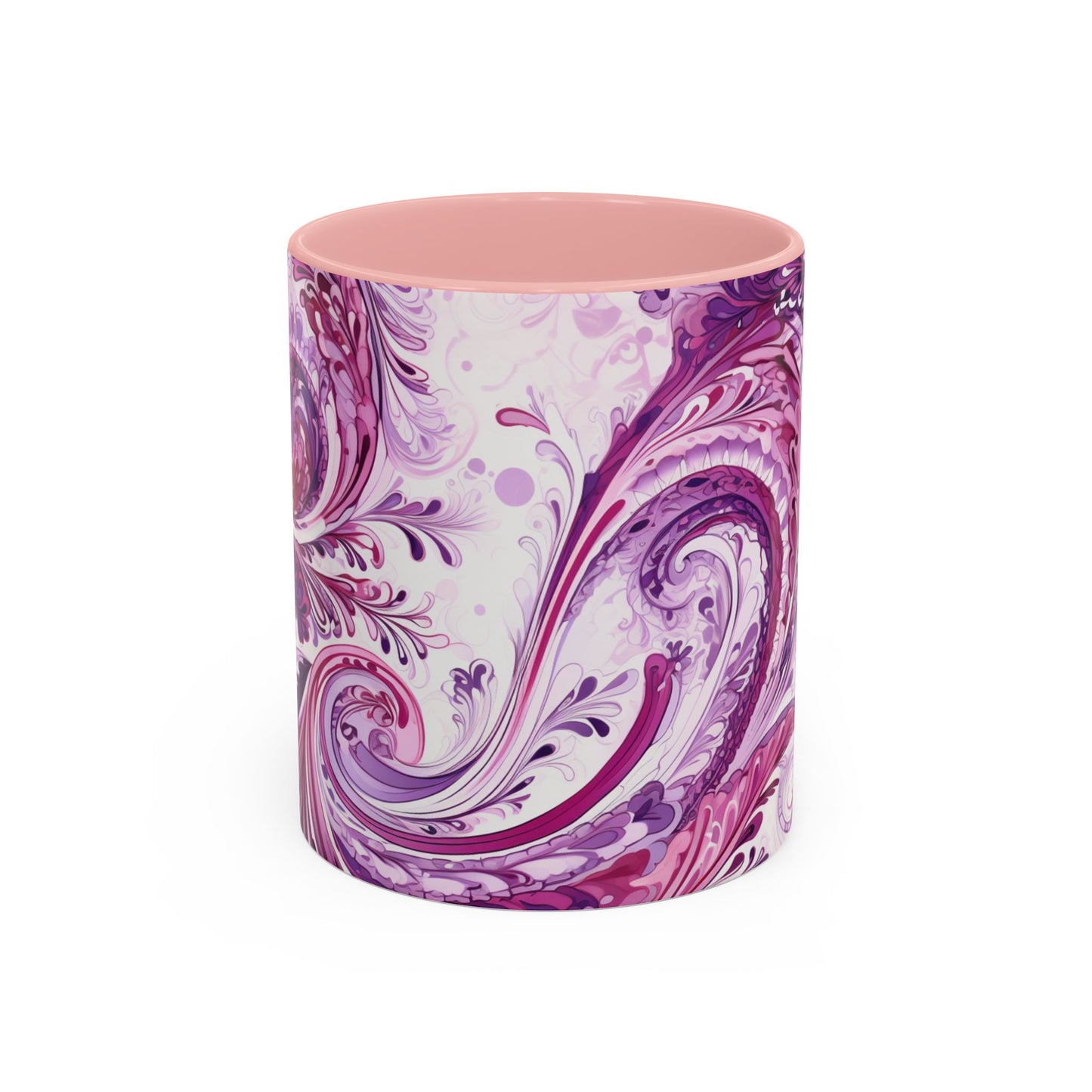 Coffee mug Paisley print ceramic Hot beverage casual soup cup keep the caffeine life alive with a morning drink of coffee regal style 11oz