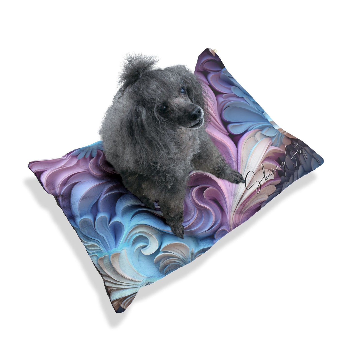 Pet bed Where Comfort Meets fuzzy AI Signature Graphics Printed Pet Bed gift Custom Pet Personalized Pillow Pet Gift square shaped pillow