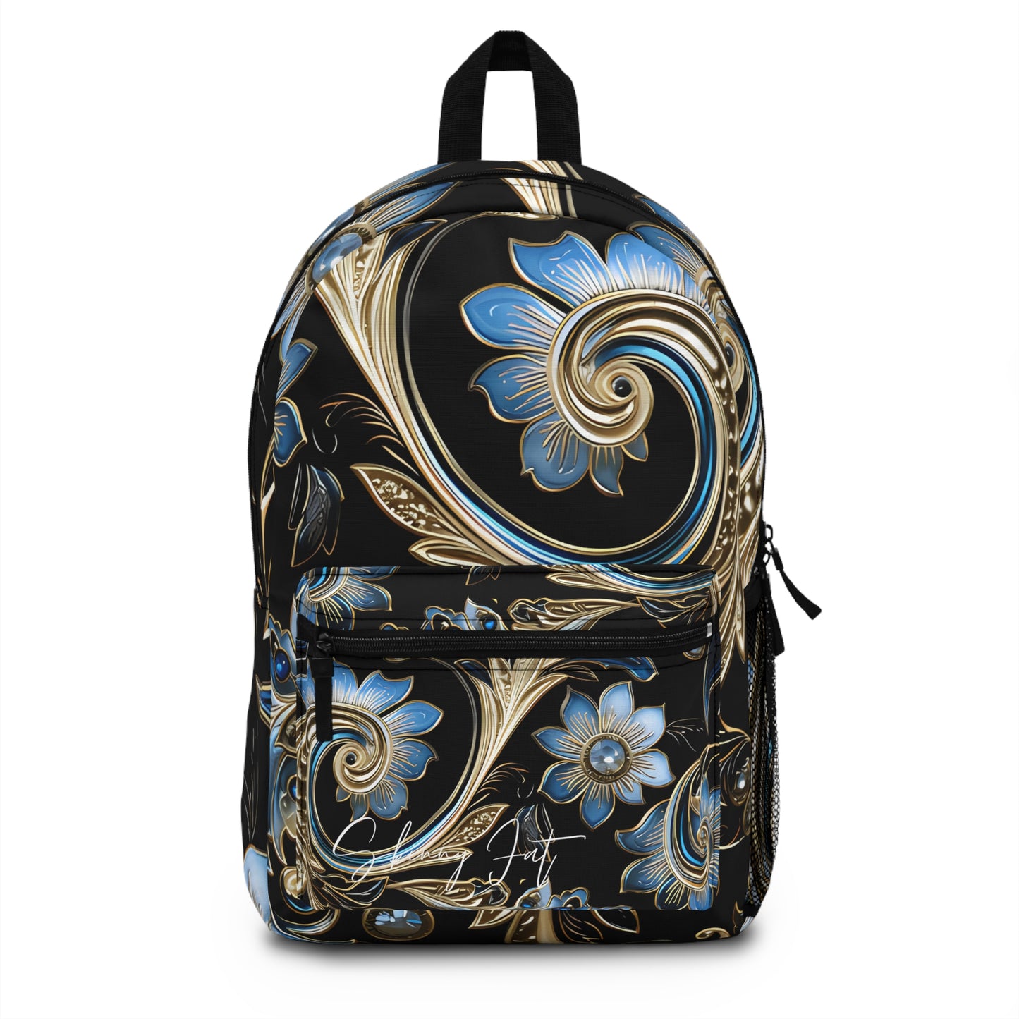 Student backpack bag paisley inspired Watercolour inspired design abstract art shoulder bag art tote creative fashion artist fashion makeup