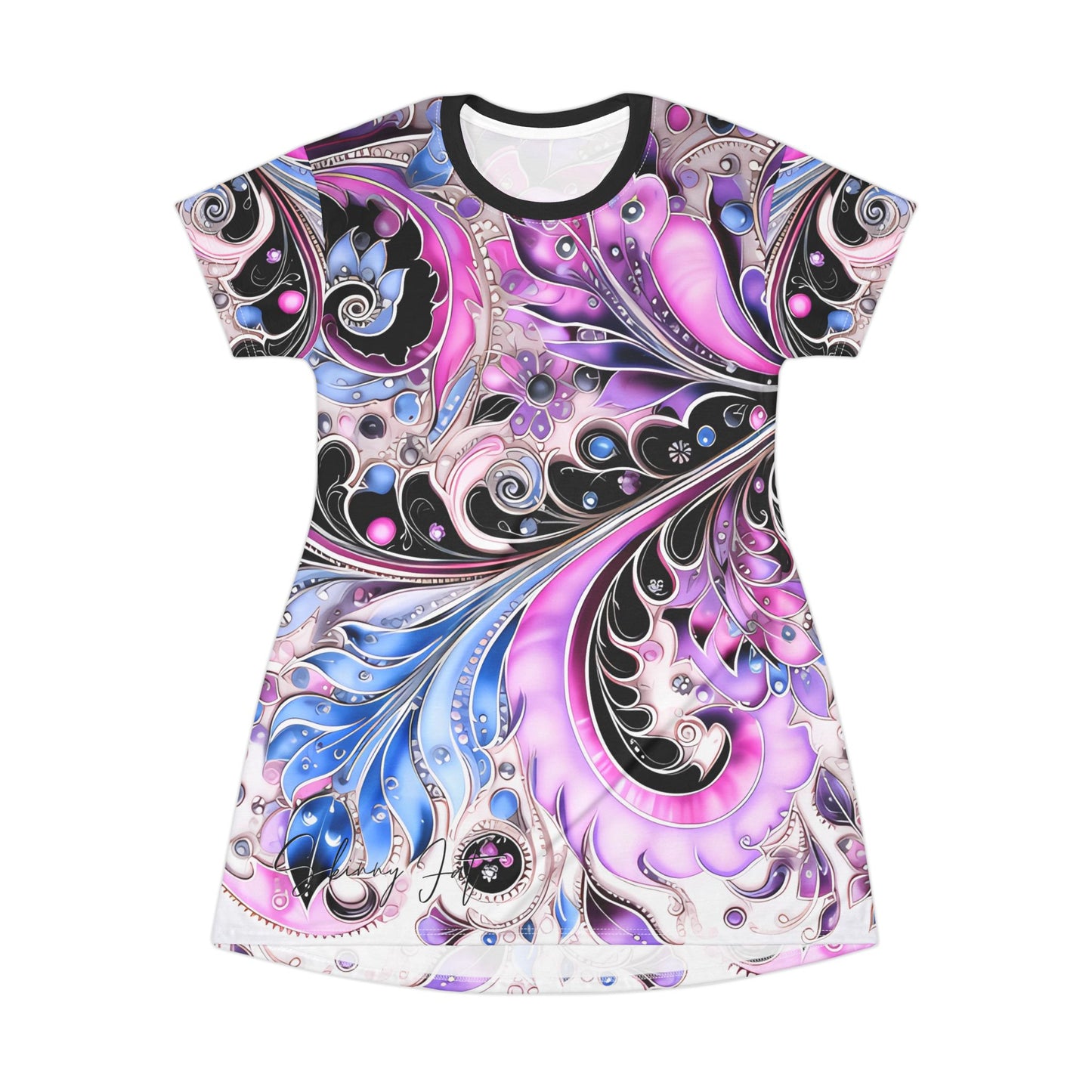 Spring dress T comfortable breathable paisley regal design leisure wear Spring T love of butterflies spring Feminine wear casual womens wear