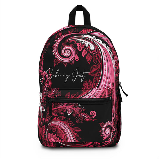 Student backpack bag paisley inspired Watercolour inspired design abstract art shoulder bag art tote creative fashion artist fashion makeup