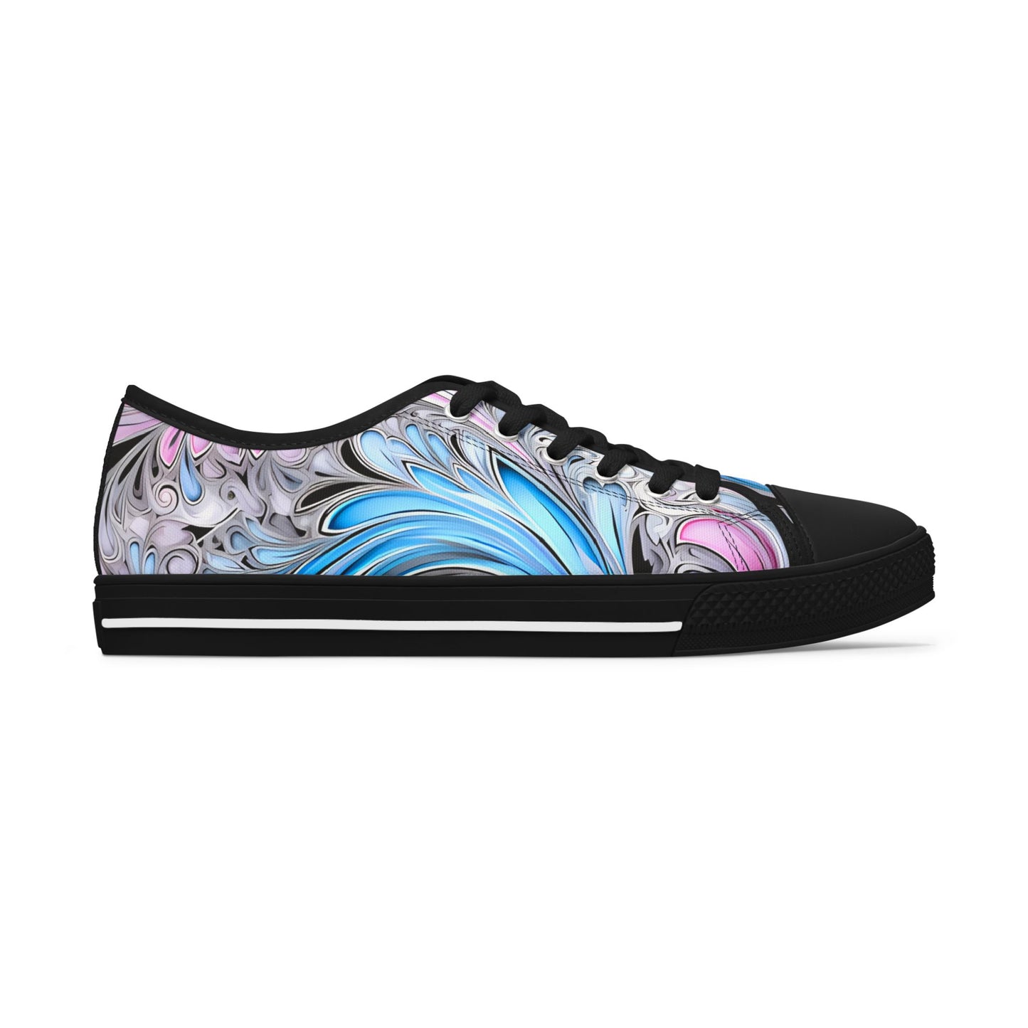 Womens Low Top abstract art print shoe low top abstract art shoes artistic sneaker abstract pattern unique footwear paisley abstract design