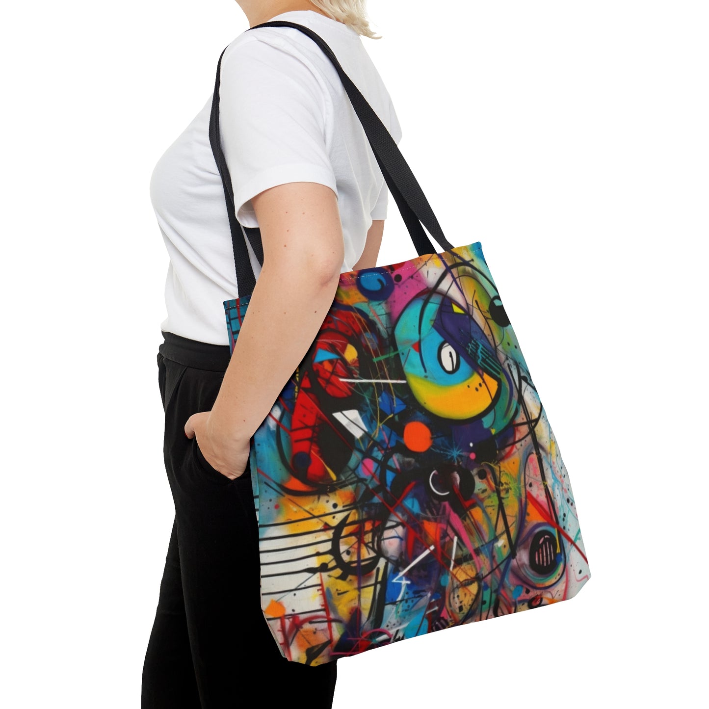 Carry Your Artistic Style Everywhere with Our Vibrant Abstract Art Design Tote Bag, Contemporary art design, Artistic flair to bag, tote bag